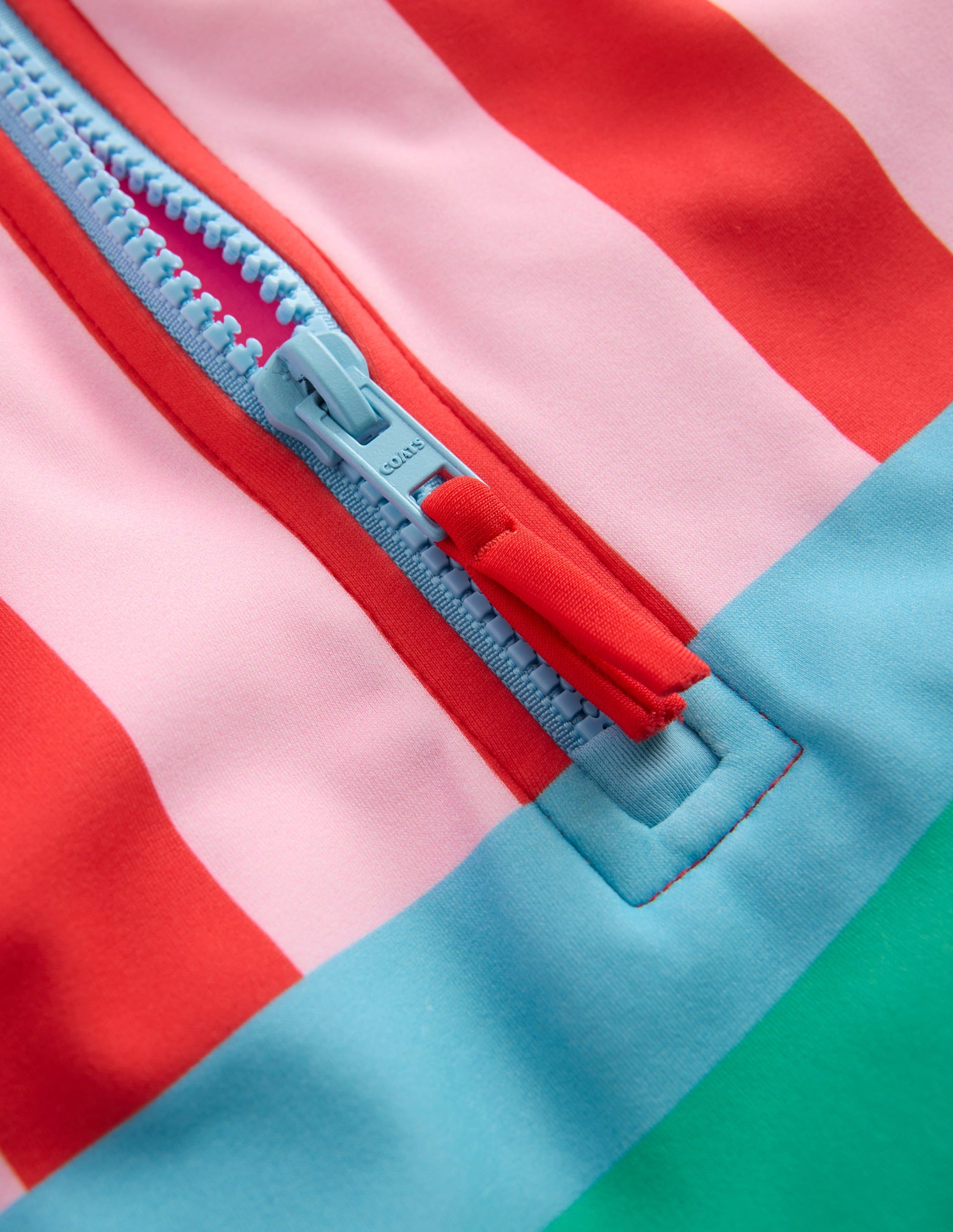 Maillot de bain à manches longues-Rayé Méli-mélo Multicolore-4