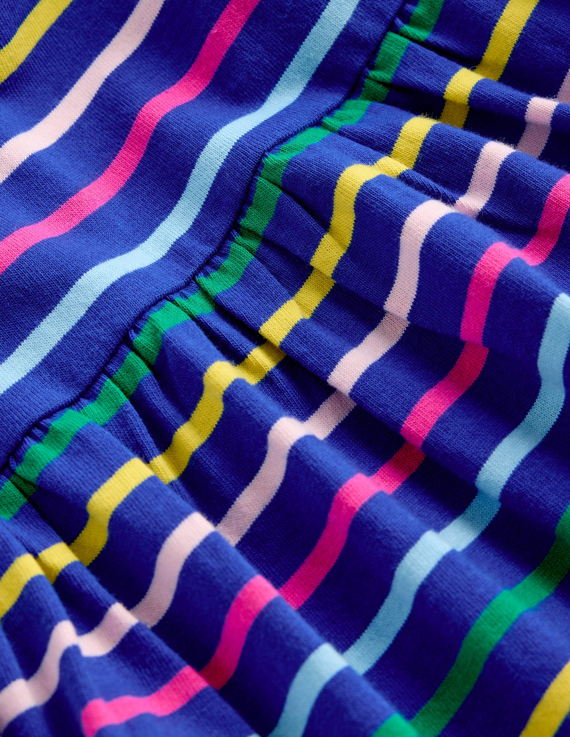 Ariel Jerseykleid zum Herumwirbeln-Ackerbohnengrün/Pink, Gestreift-3