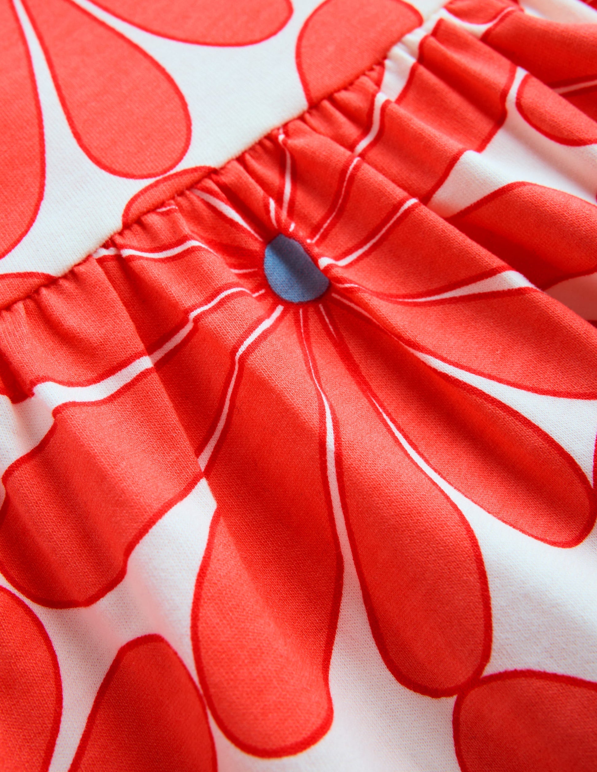 Ariel Jerseykleid zum Herumwirbeln-Korallenorange Riesengänseblümchen-4