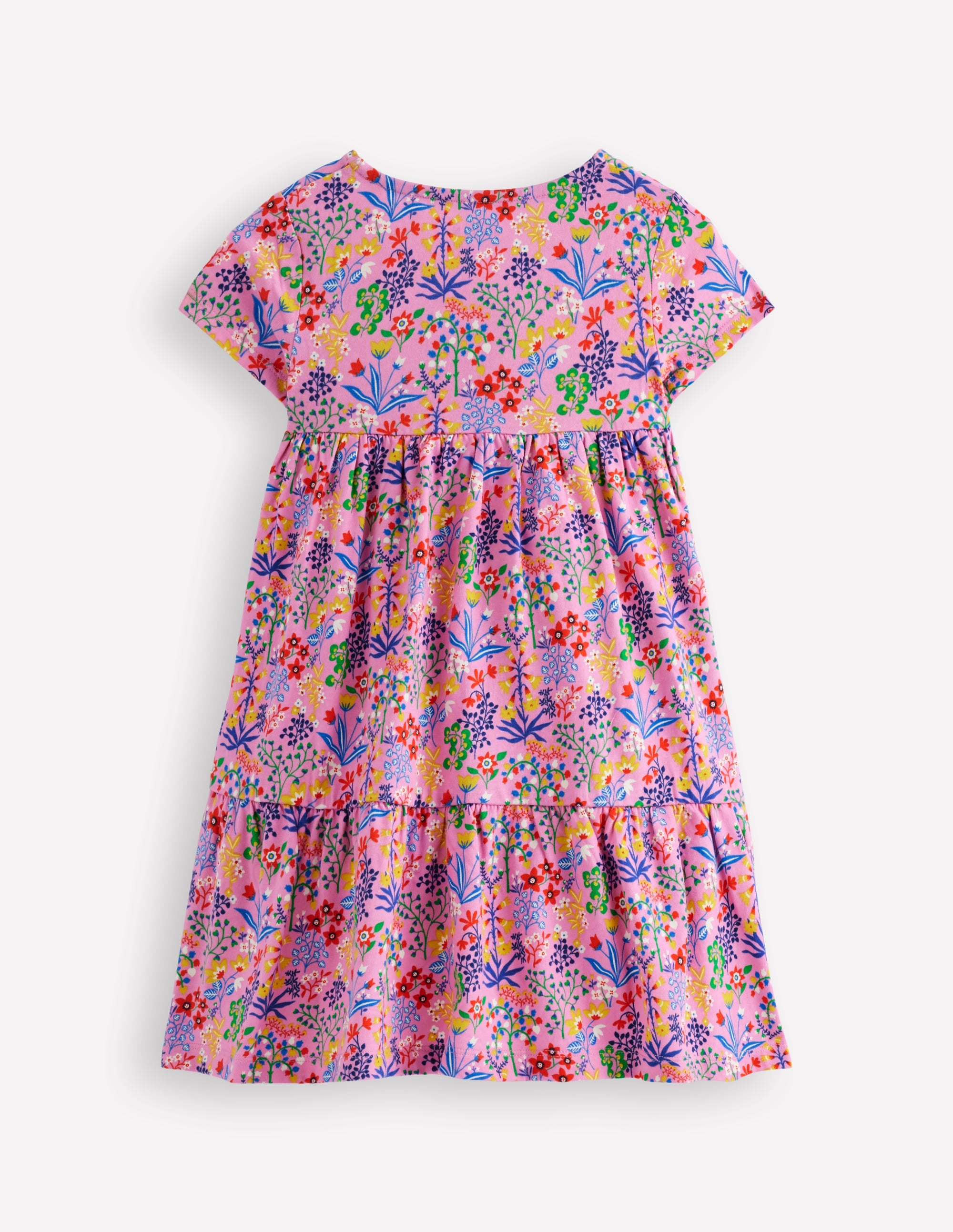 Ariel Jerseykleid zum Herumwirbeln-Wiesenrosa Garten Blumenmuster - Image 2