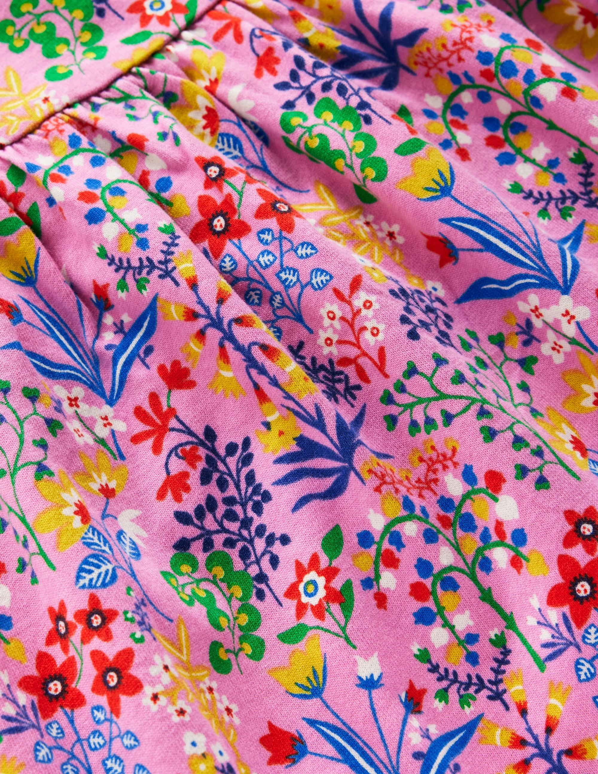 Ariel Jerseykleid zum Herumwirbeln-Wiesenrosa Garten Blumenmuster - Image 3