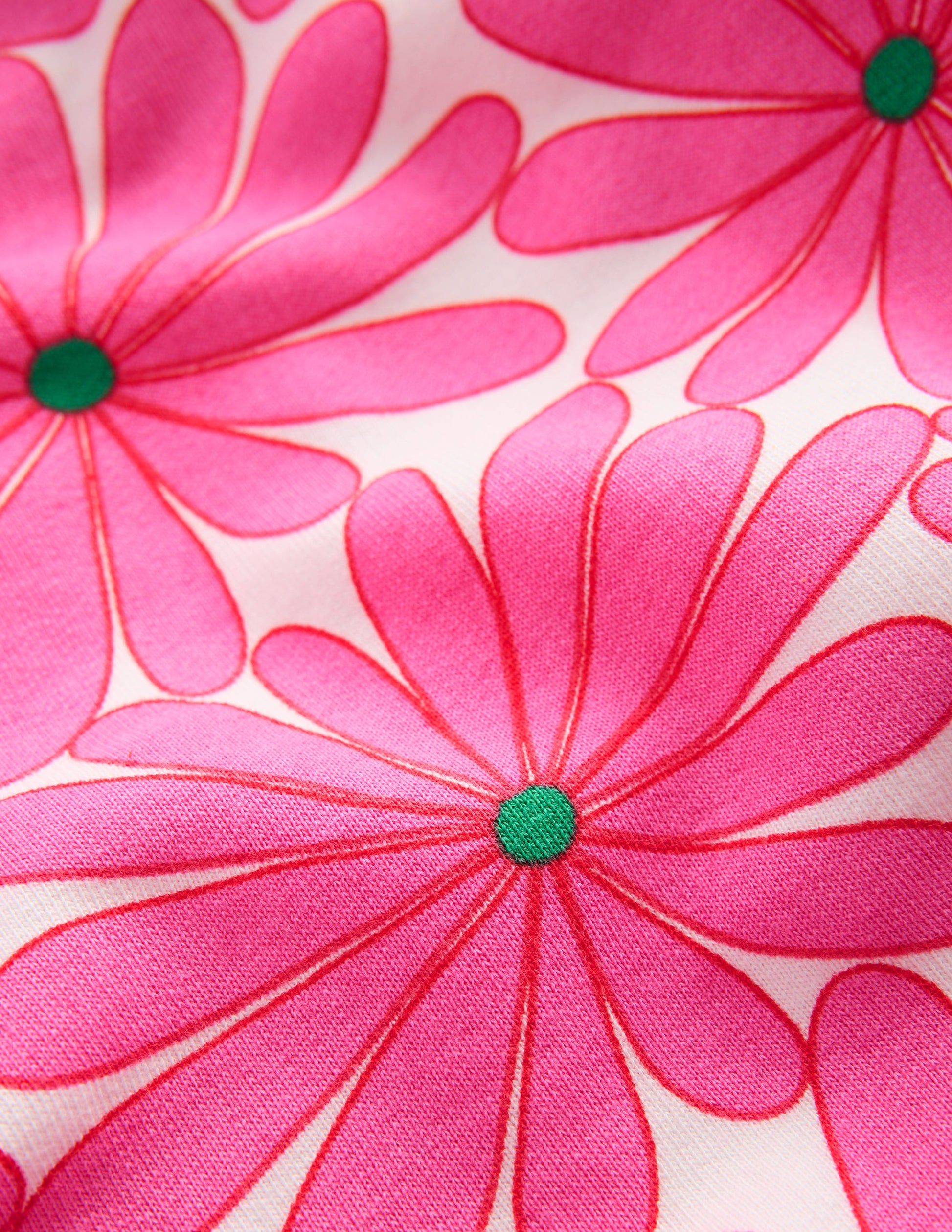 Bedrucktes Sweatshirt-Festivalrosa Riesengänseblümchen-3