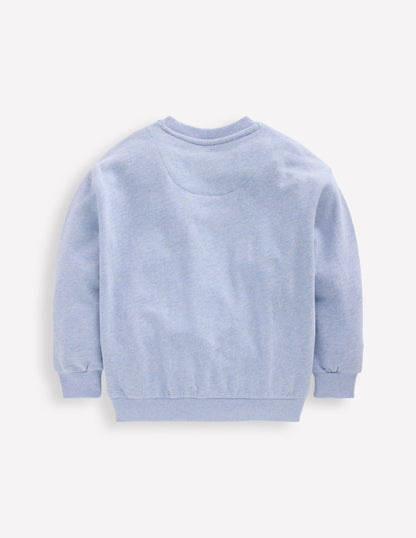 Bobbie Sweatshirt mit Applikation-Blau, Stickerei-3