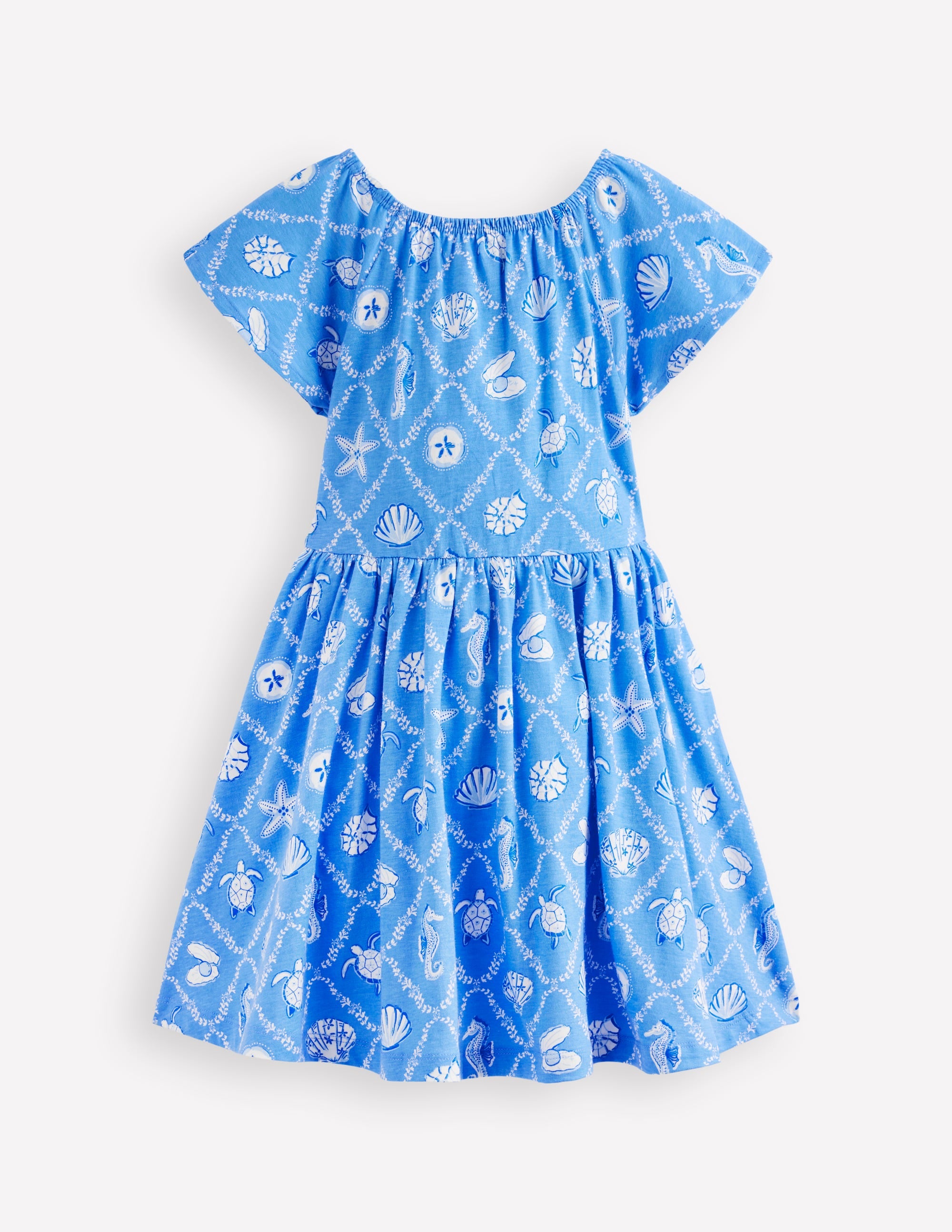 Kleid zum Herumwirbeln mit Flatterärmeln-Cabana Blue Meerjungfrauen - Image 2