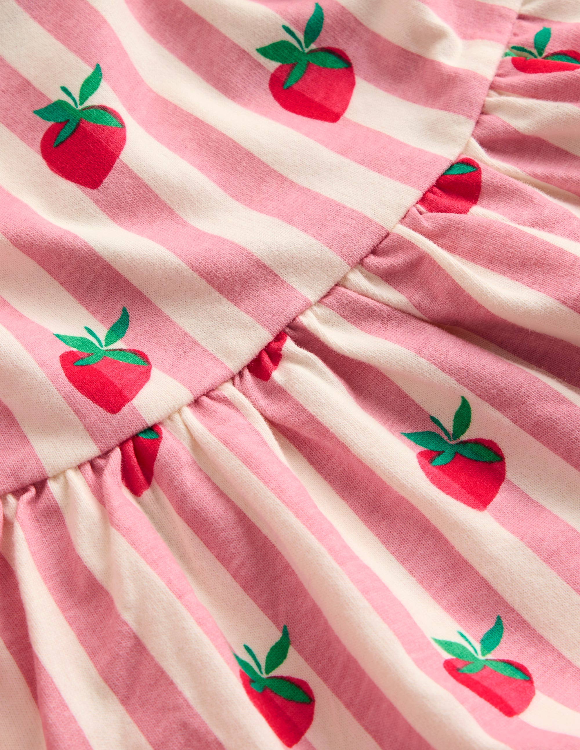Ballerina-Jerseykleid-Mandelrosa Erdbeere Streifen - Image 3