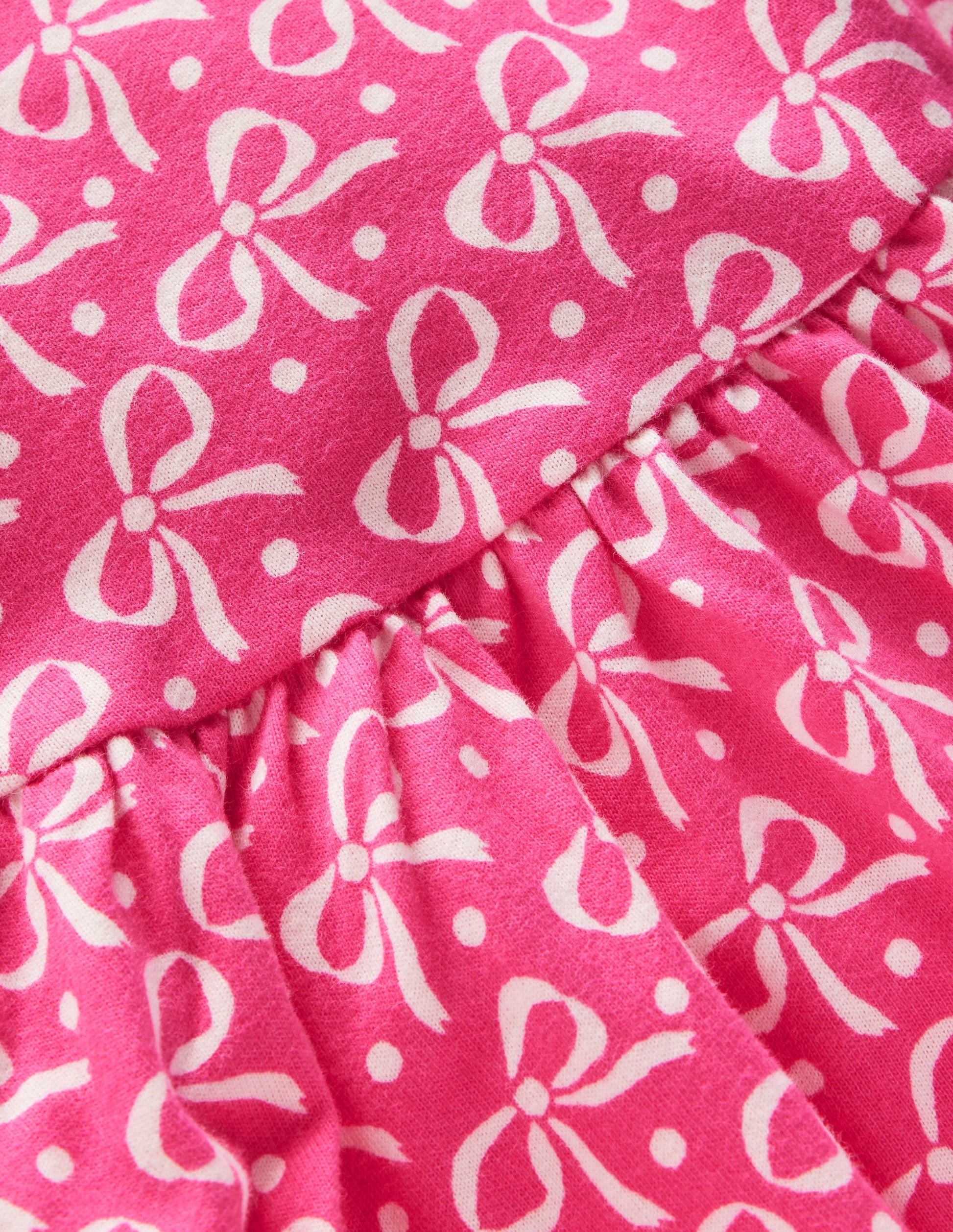 Robe de ballerine en jersey-Nœuds rose-3