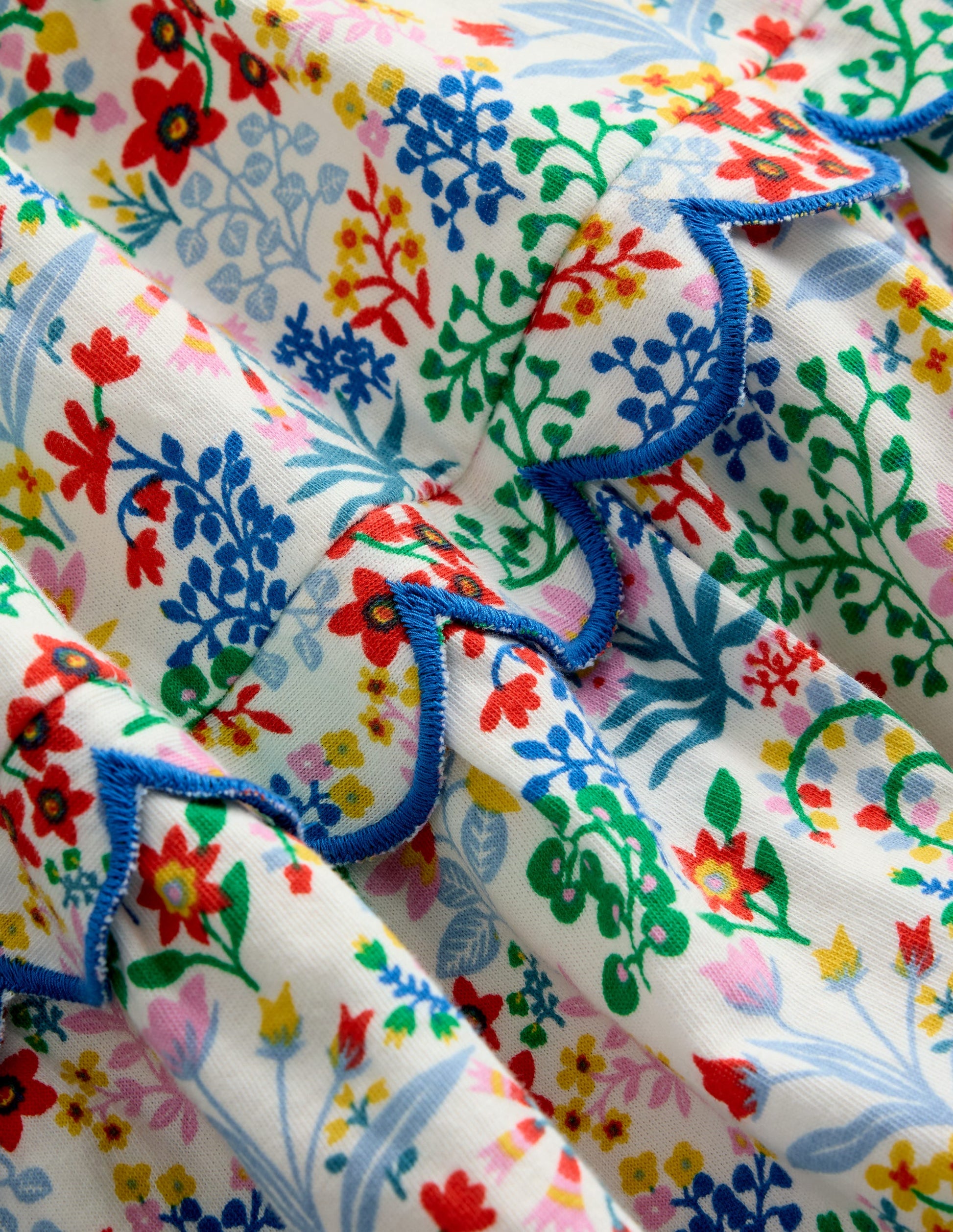 Gestuftes Sommerkleid mit Muschelsaum-Blumenmuster-3