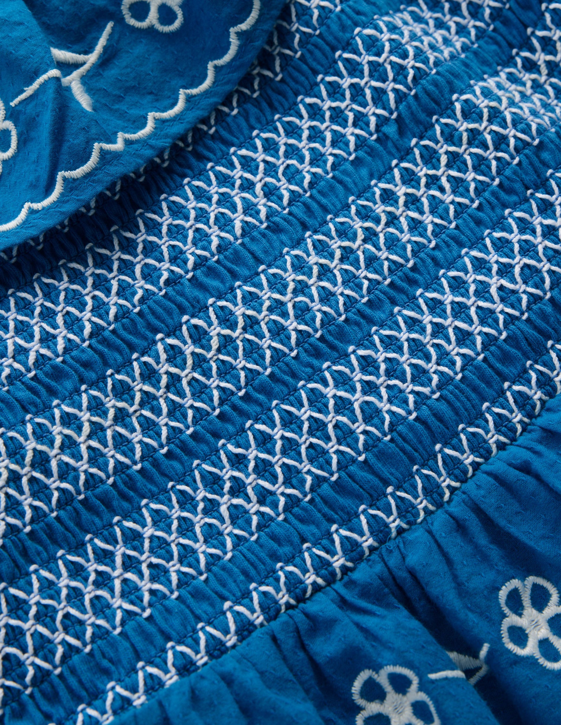 Midikleid aus Jersey mit Stickerei-Blau-6