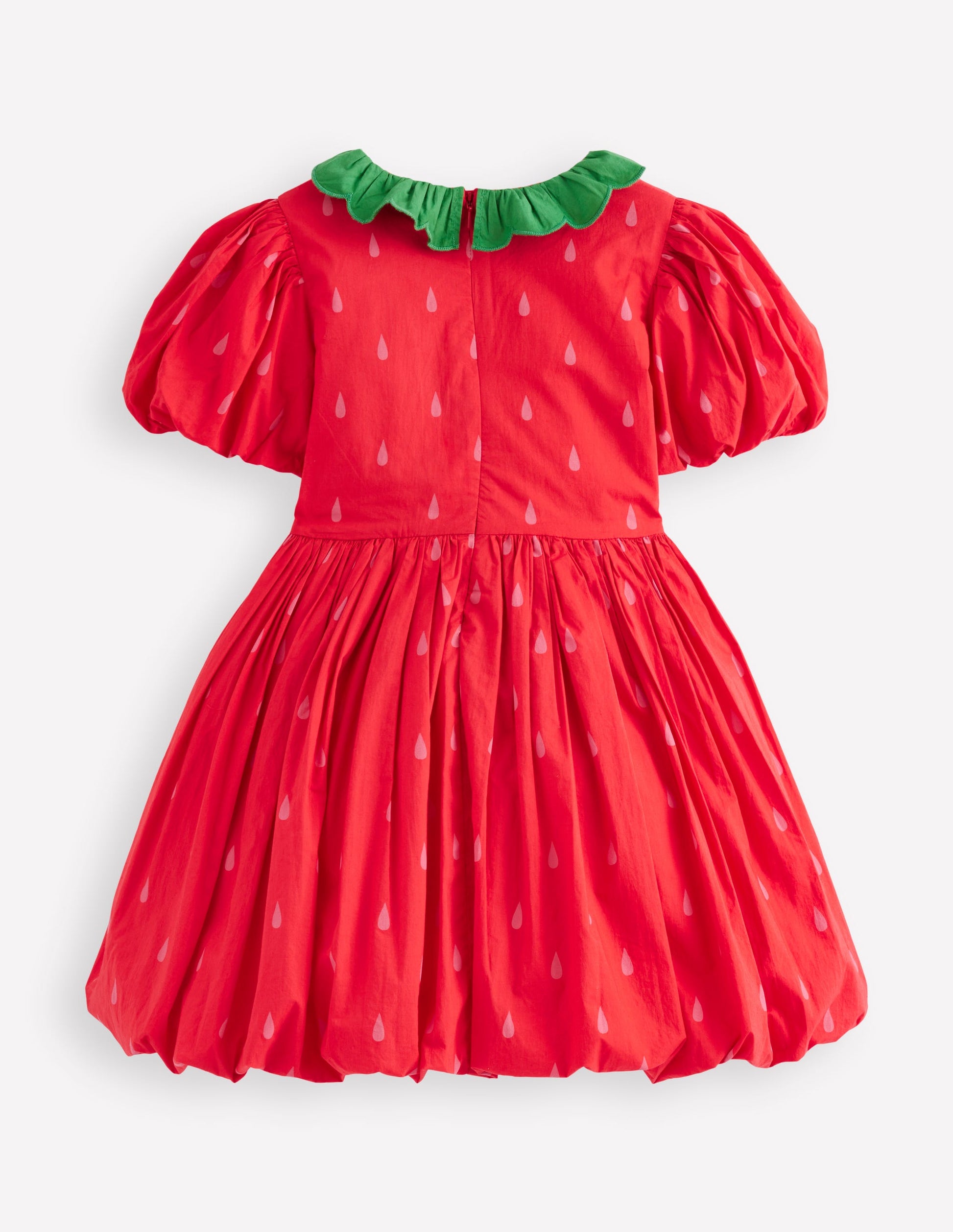 Robe à ourlet bulle-Fraise rose pop-3