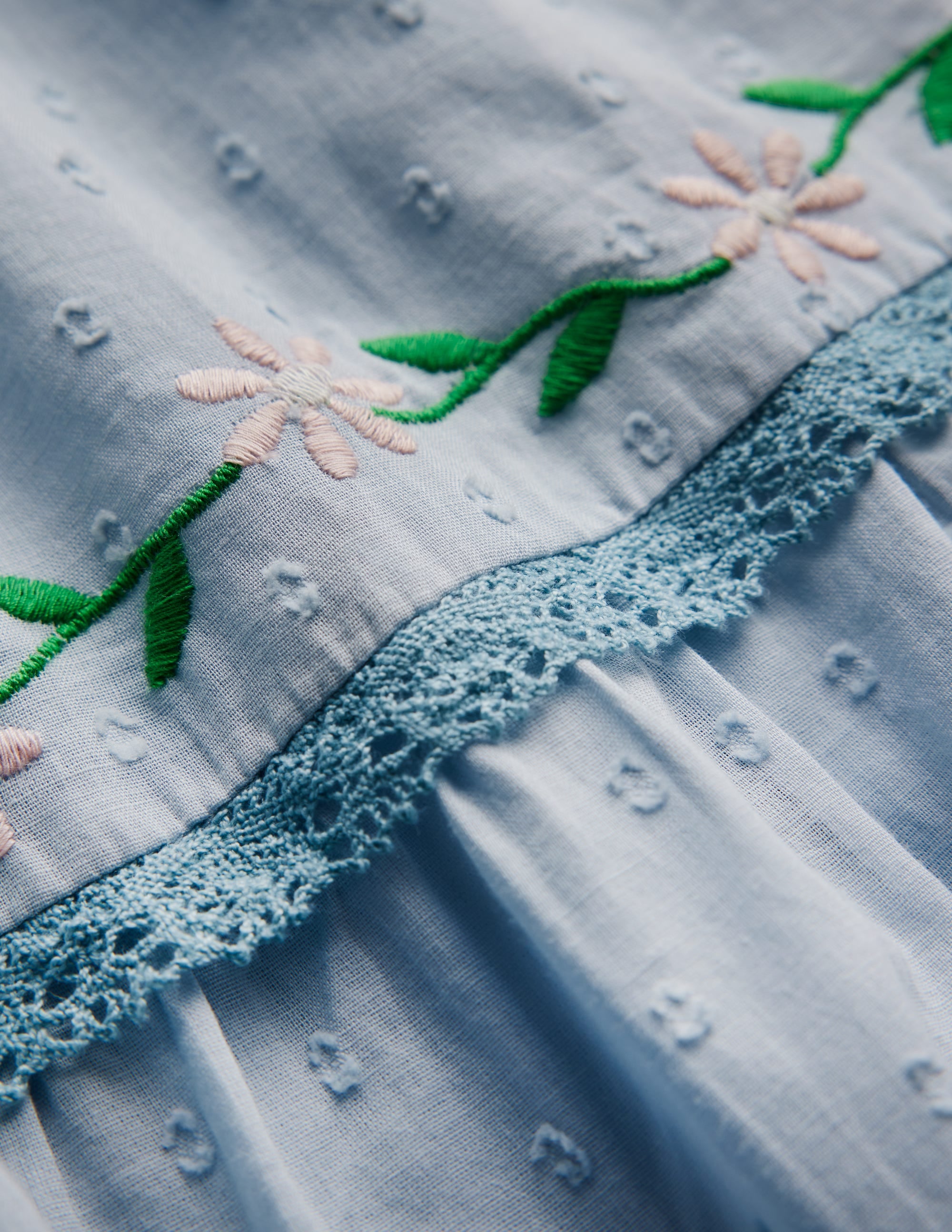 Robe midi à corsage froncé-Bleu brumeux - Image 3