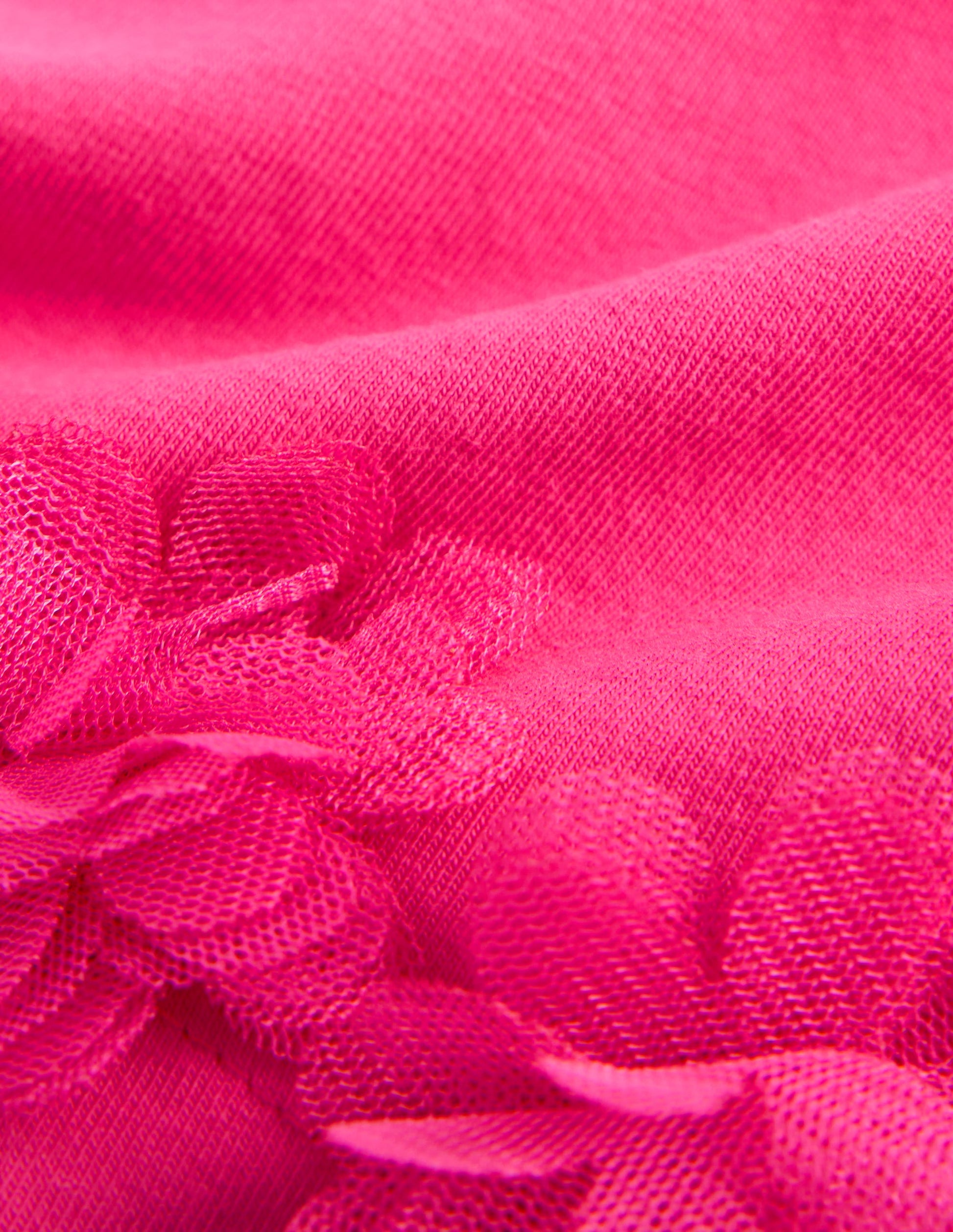 Shorts mit Tüllsaum-Flamingorosa-3