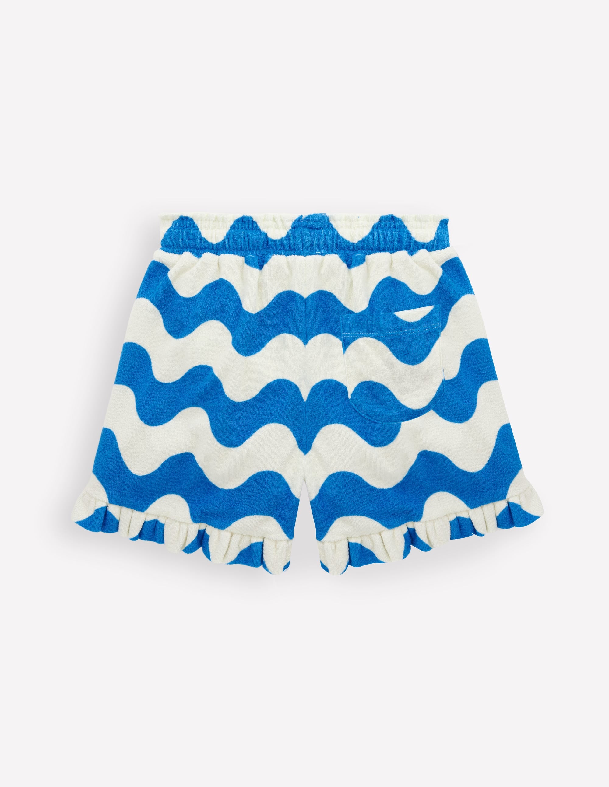 Short à volants en éponge-Bleu vague - Image 2