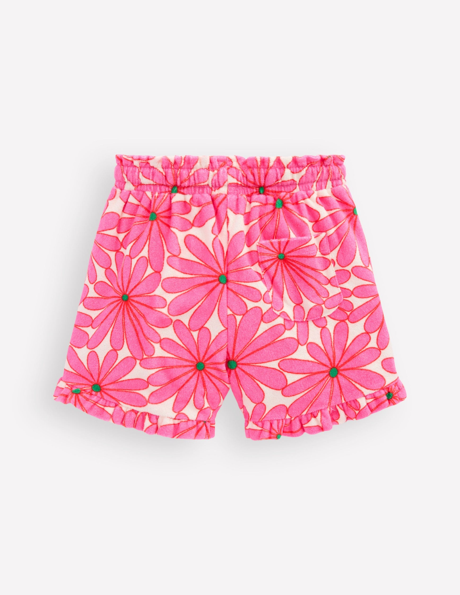 Frottee-Shorts mit Rüschen-Festivalrosa Riesengänseblümchen-4