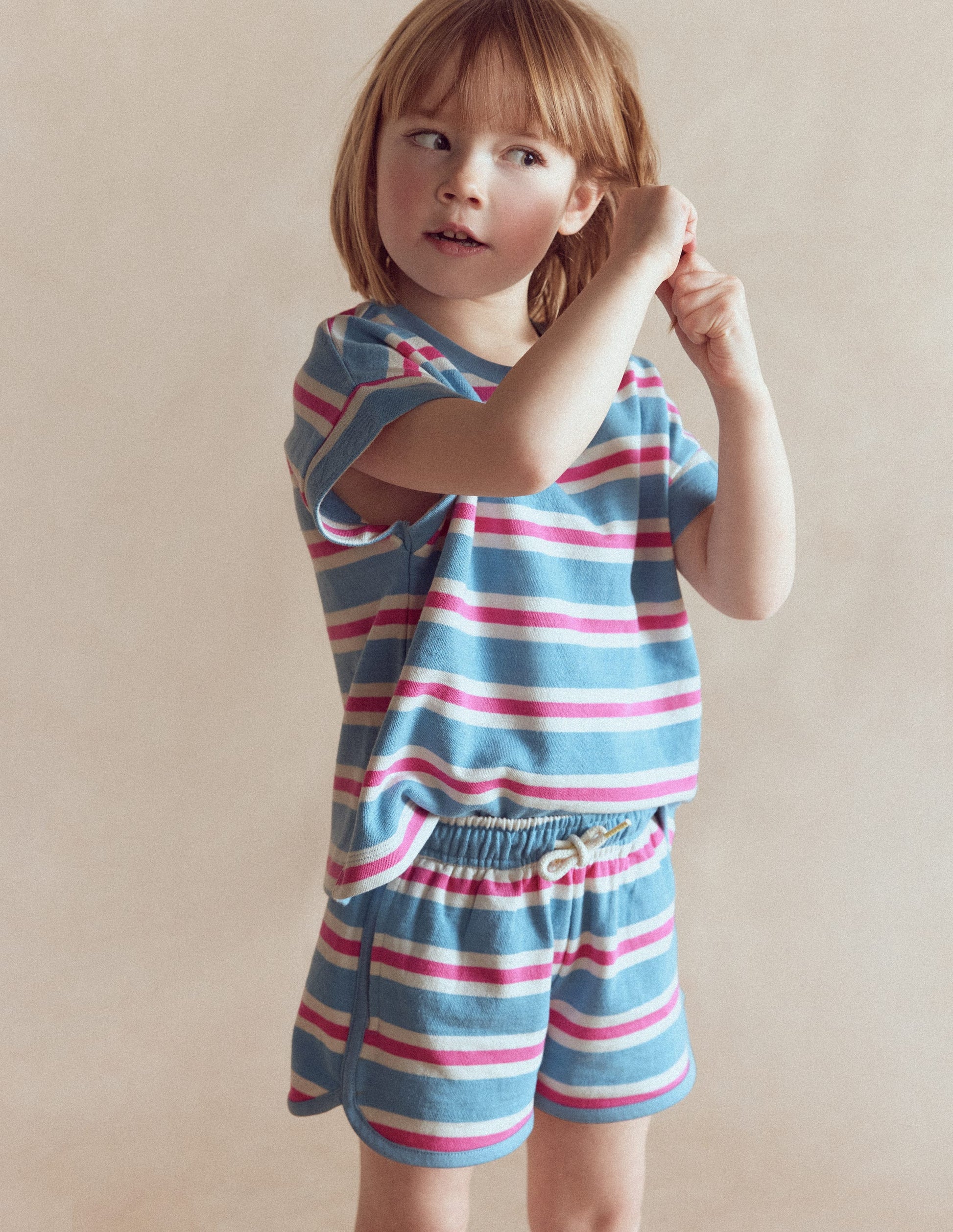 Jersey-Boxershorts-Blau Streifen-1