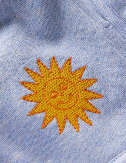 Jersey Boxing Short-Blue Embroidered-4