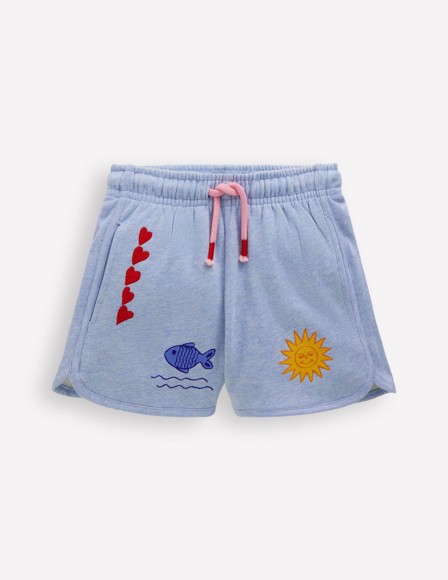 Jersey Boxing Short-Blue Embroidered