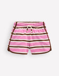 Short style boxe en jersey-Rose nénuphar/brun roux