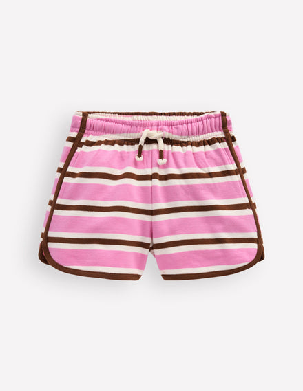 Jersey-Boxershorts-Wasserlilie Rosa/Rotbraun