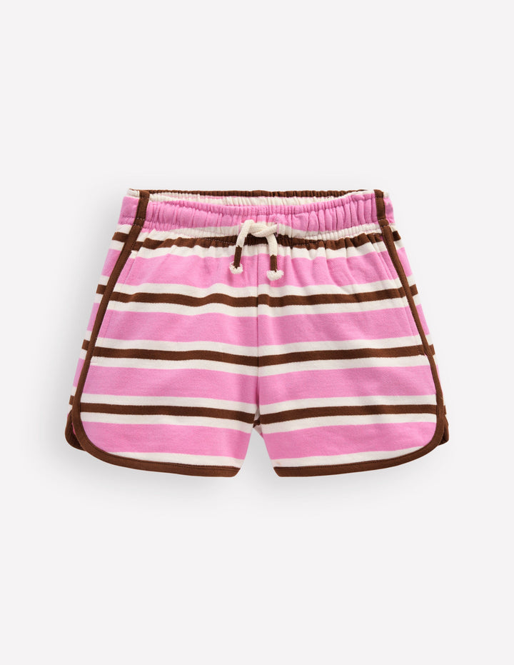 Jersey-Boxershorts-Wasserlilie Rosa/Rotbraun