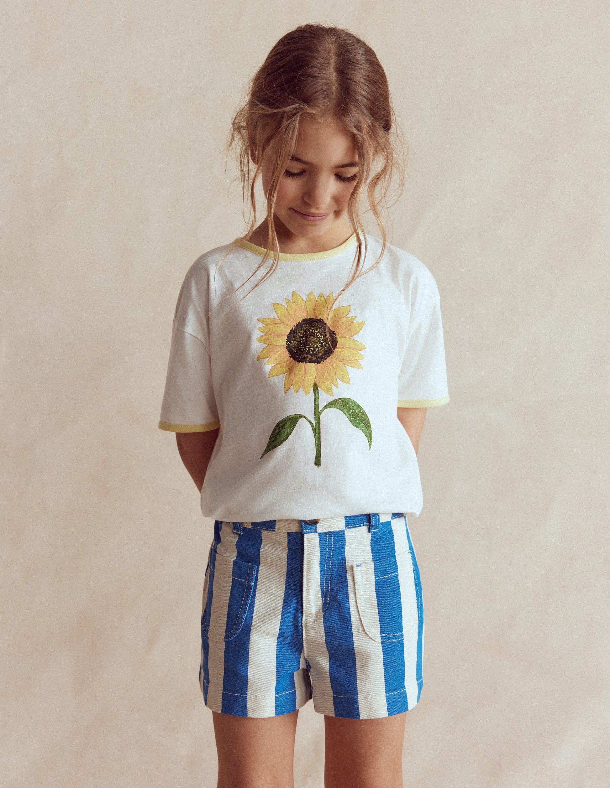 Shorts mit aufgesetzten Taschen-Eisvogelblau/Naturweiß-1