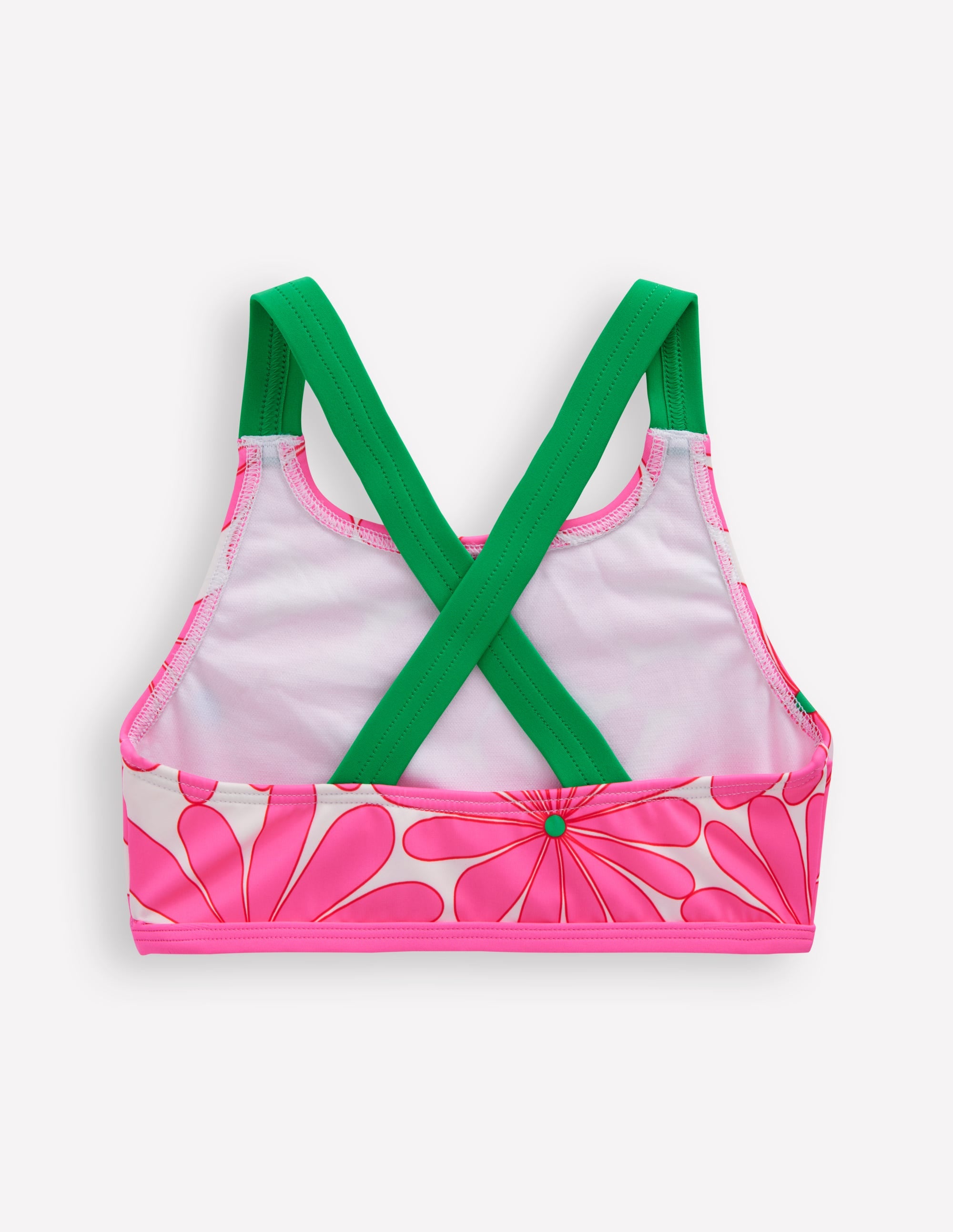 Bikinioberteil mit überkreuzter Rückseite-Festivalrosa Gänseblümchen - Image 2
