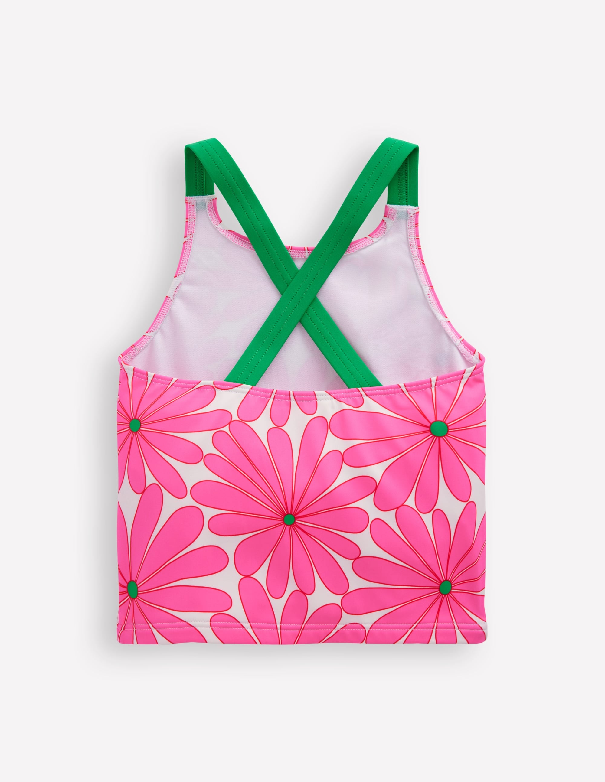 Tankini-Oberteil mit gekreuzten Rückenträgern-Festivalrosa Gänseblümchen - Image 2
