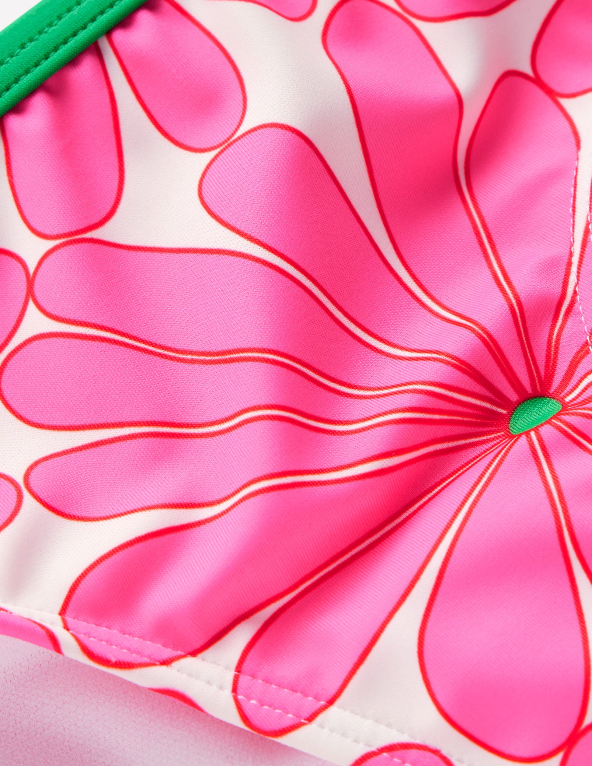 Bas de bikini à motif-Pâquerette rose festival-3