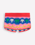 Gemusterte Badeshorts-Bunt Meer Muschel Streifen