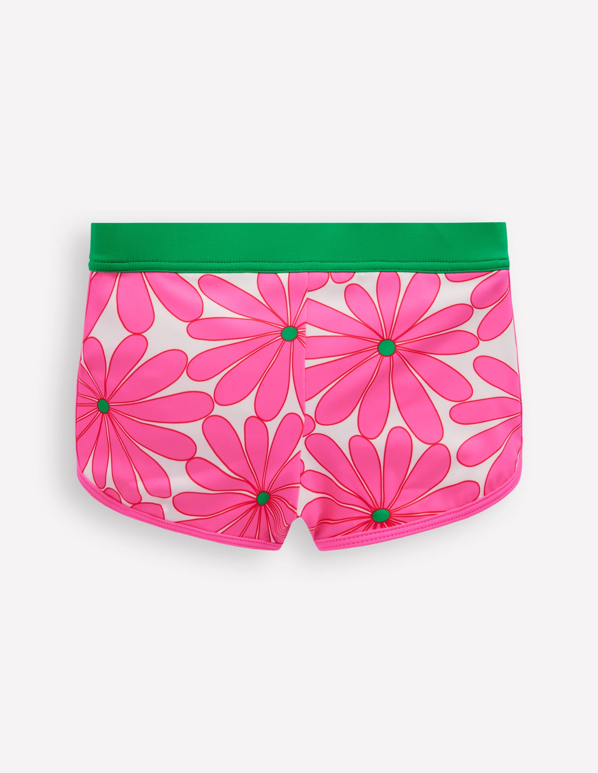 Short de bain à motif-Pâquerette rose festival-2