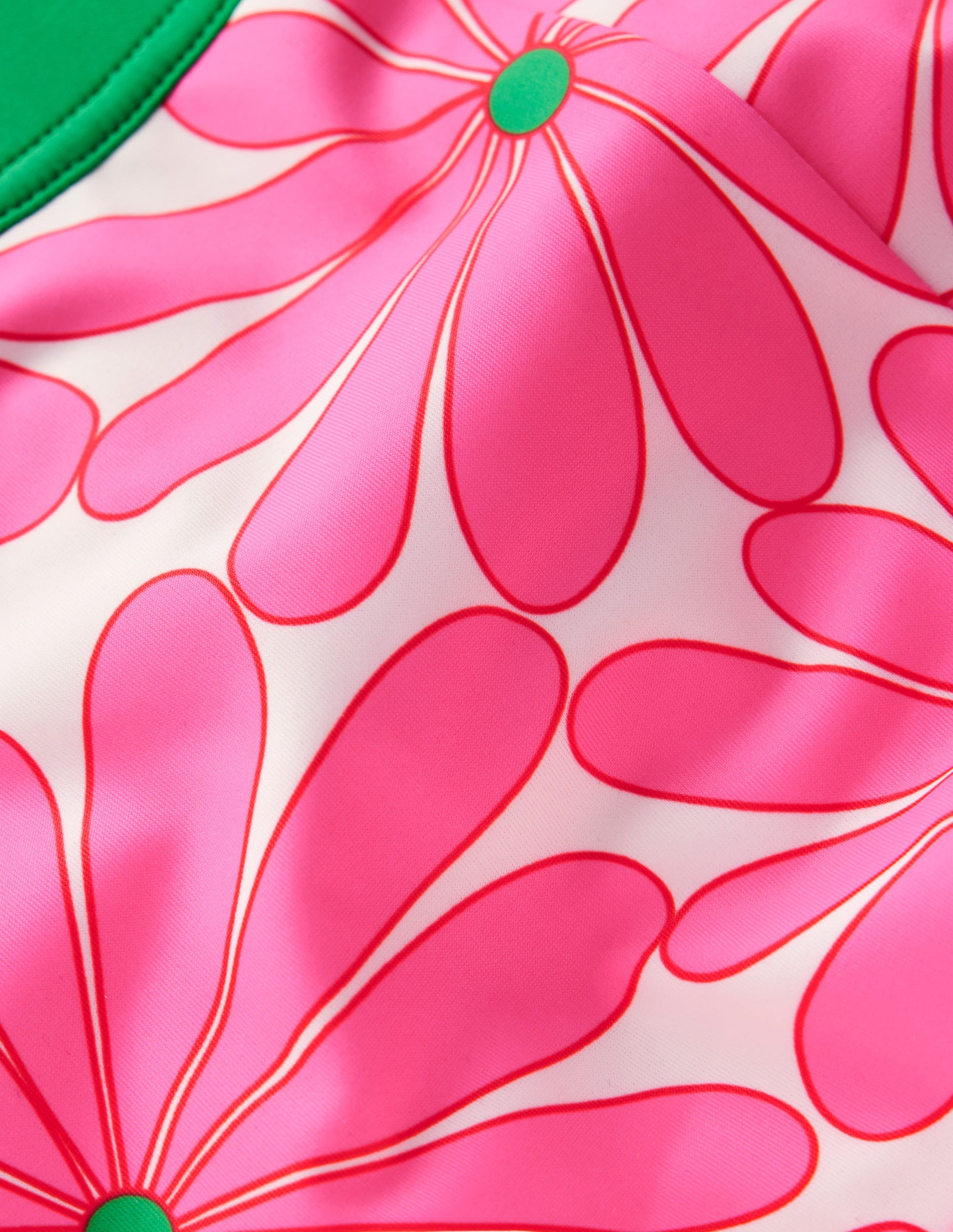 Short de bain à motif-Pâquerette rose festival-3