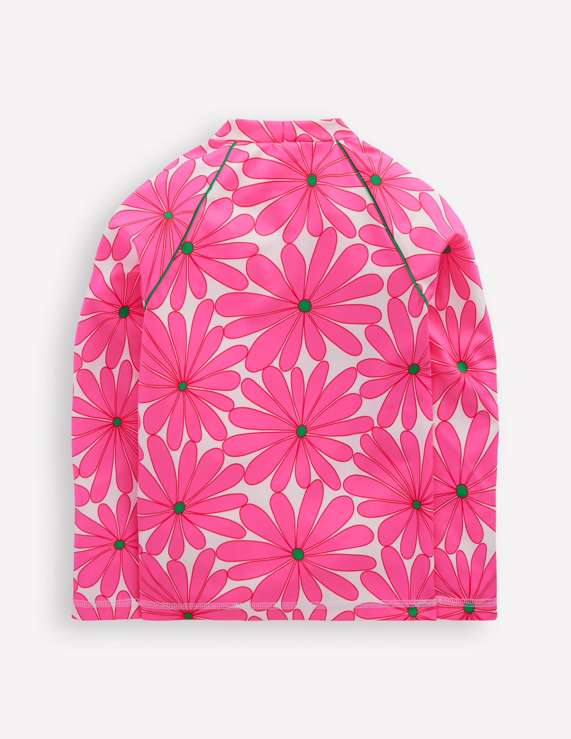 Gemustertes Badeshirt mit Sonnenschutz-Festivalrosa Gänseblümchen - Image 2