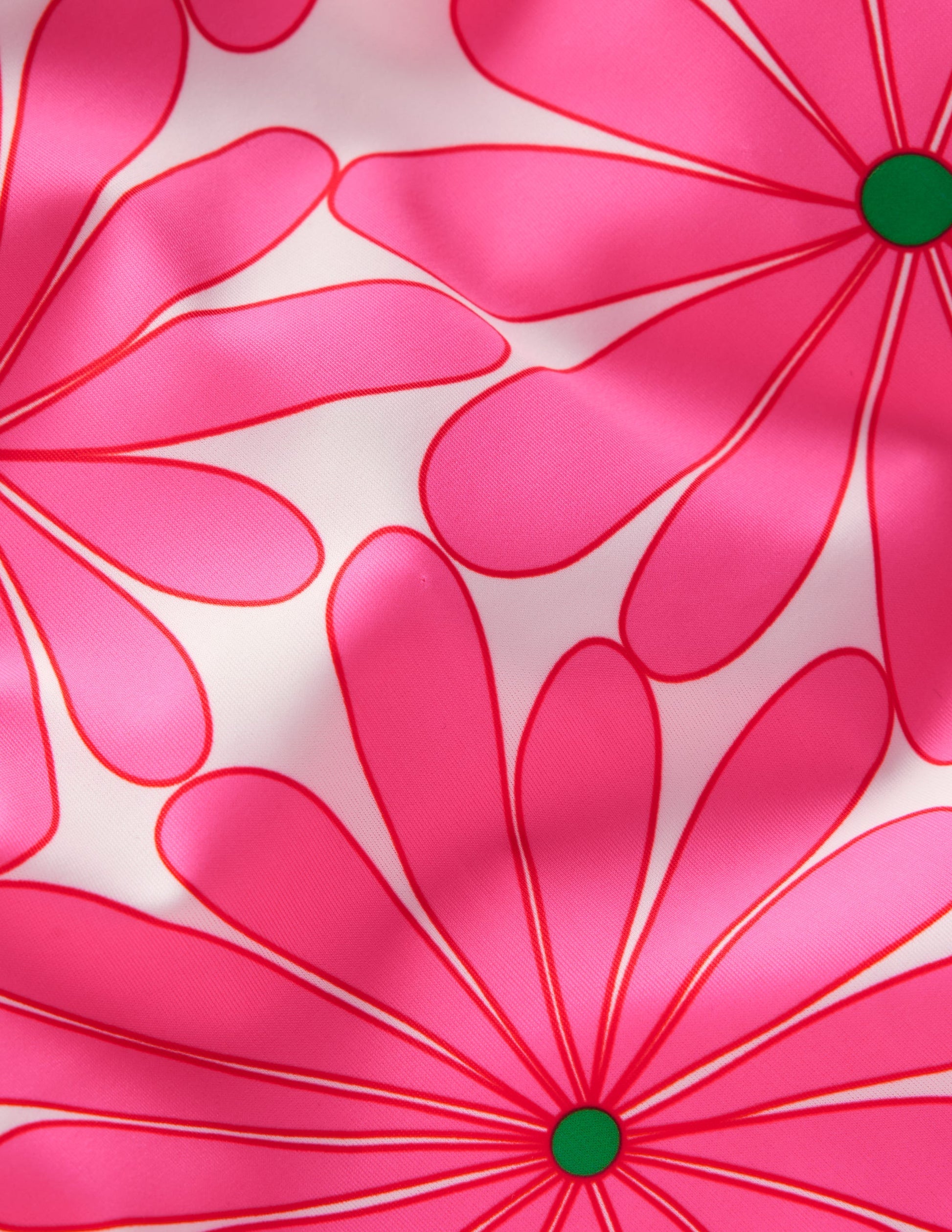 Gemustertes Badeshirt mit Sonnenschutz-Festivalrosa Gänseblümchen-3