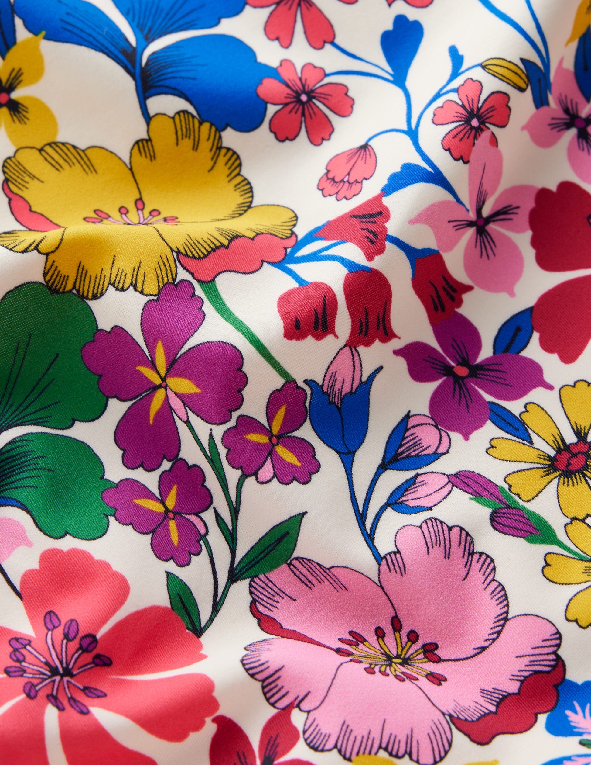 Tankini à fronces-Motif floral arc-en-ciel multi-3