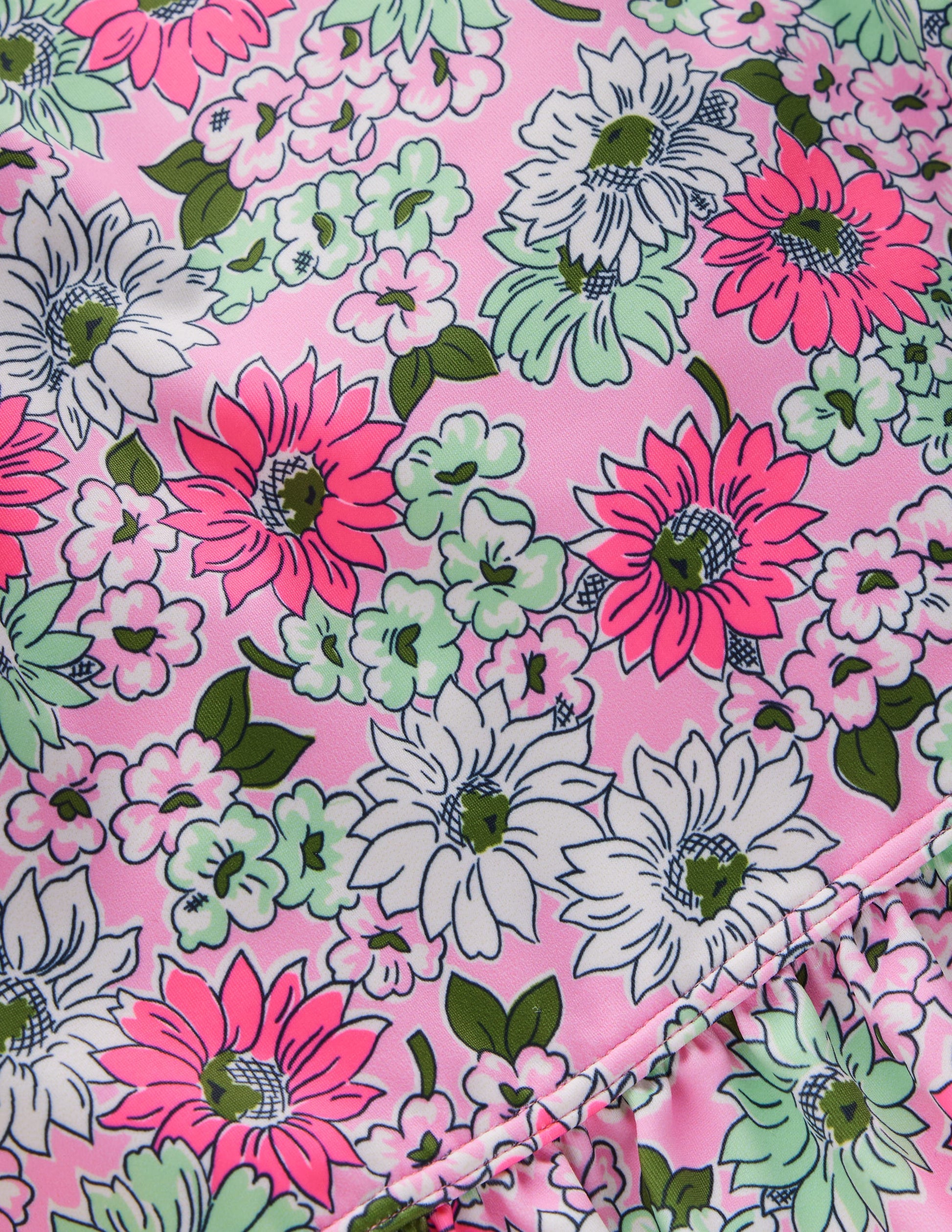 Langärmliges Bade-Set mit Rüschen-Flieder Chiffon Kornblume-3