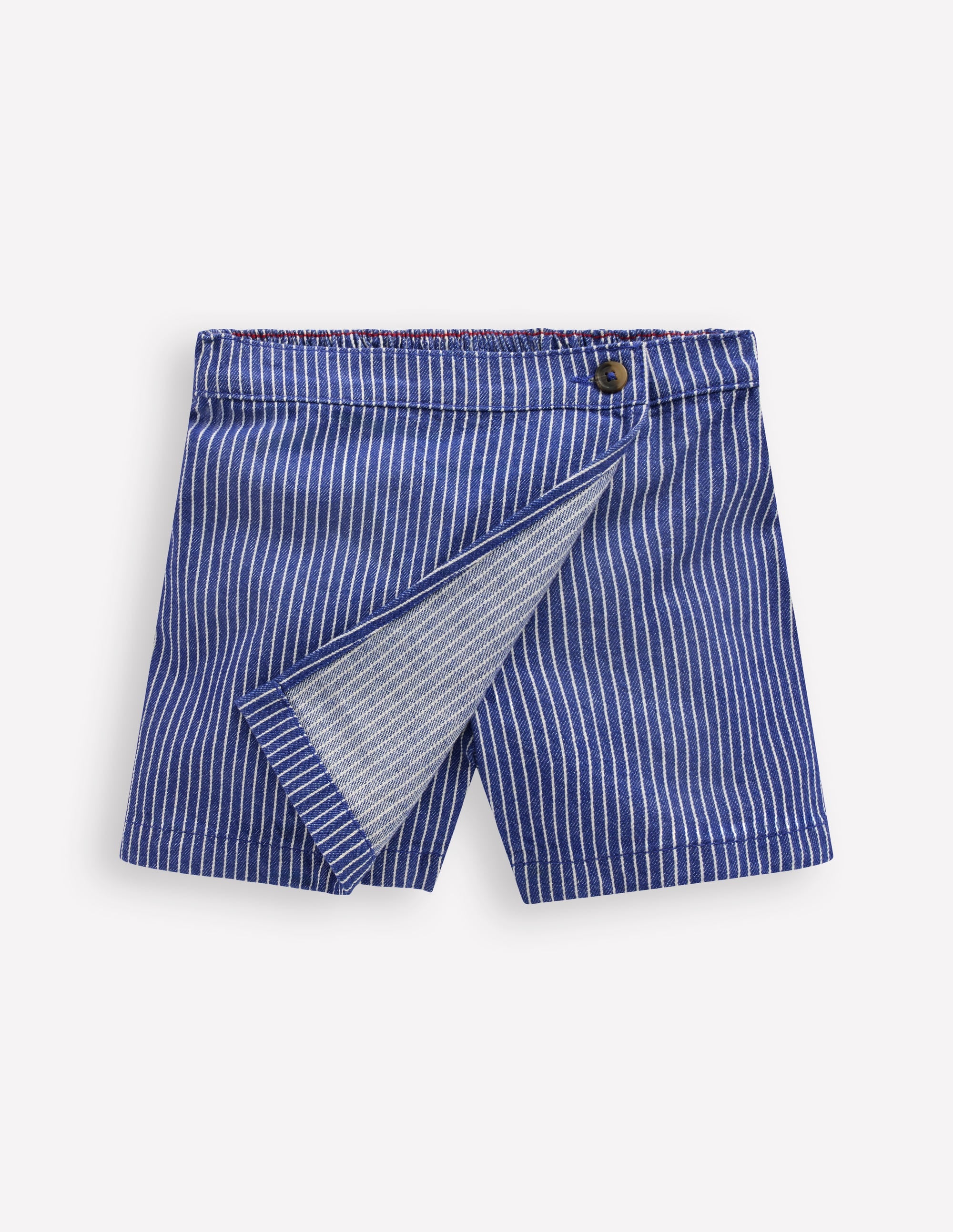Gewebter Wickel-Skort-Saphirblau/ Naturweiß Streifen - Image 5