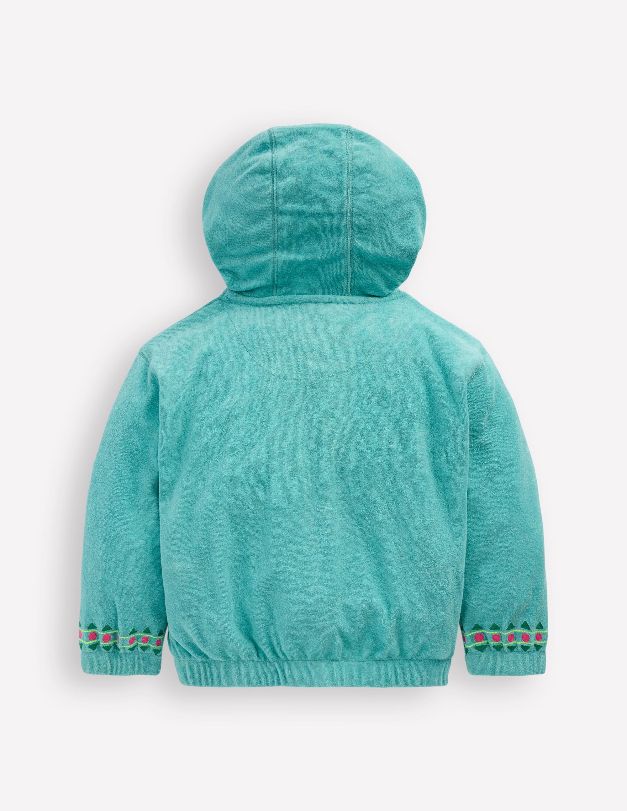 Lockerer Frottee-Kapuzenpullover-Blaue Stickerei - Image 2