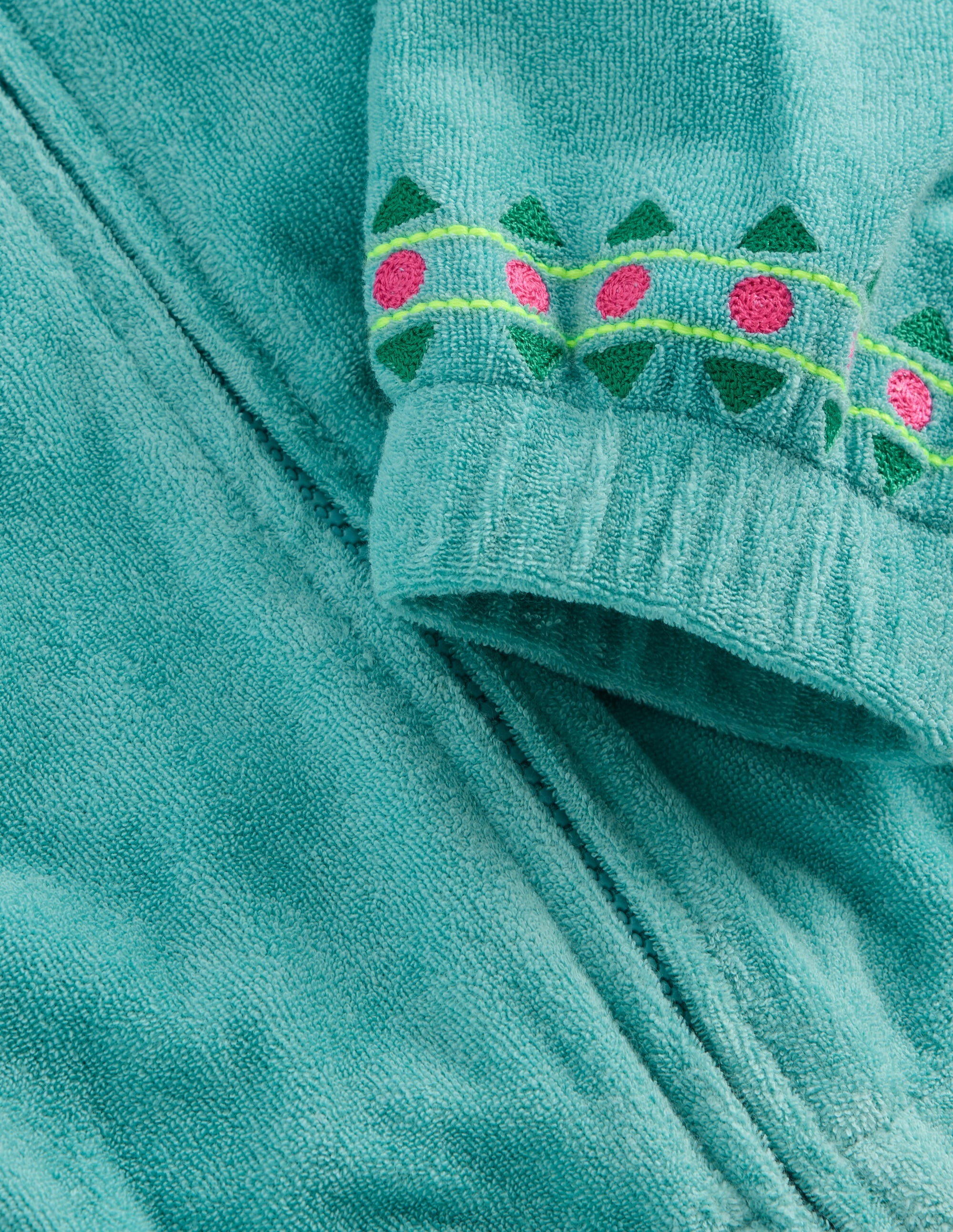 Lockerer Frottee-Kapuzenpullover-Blaue Stickerei - Image 3