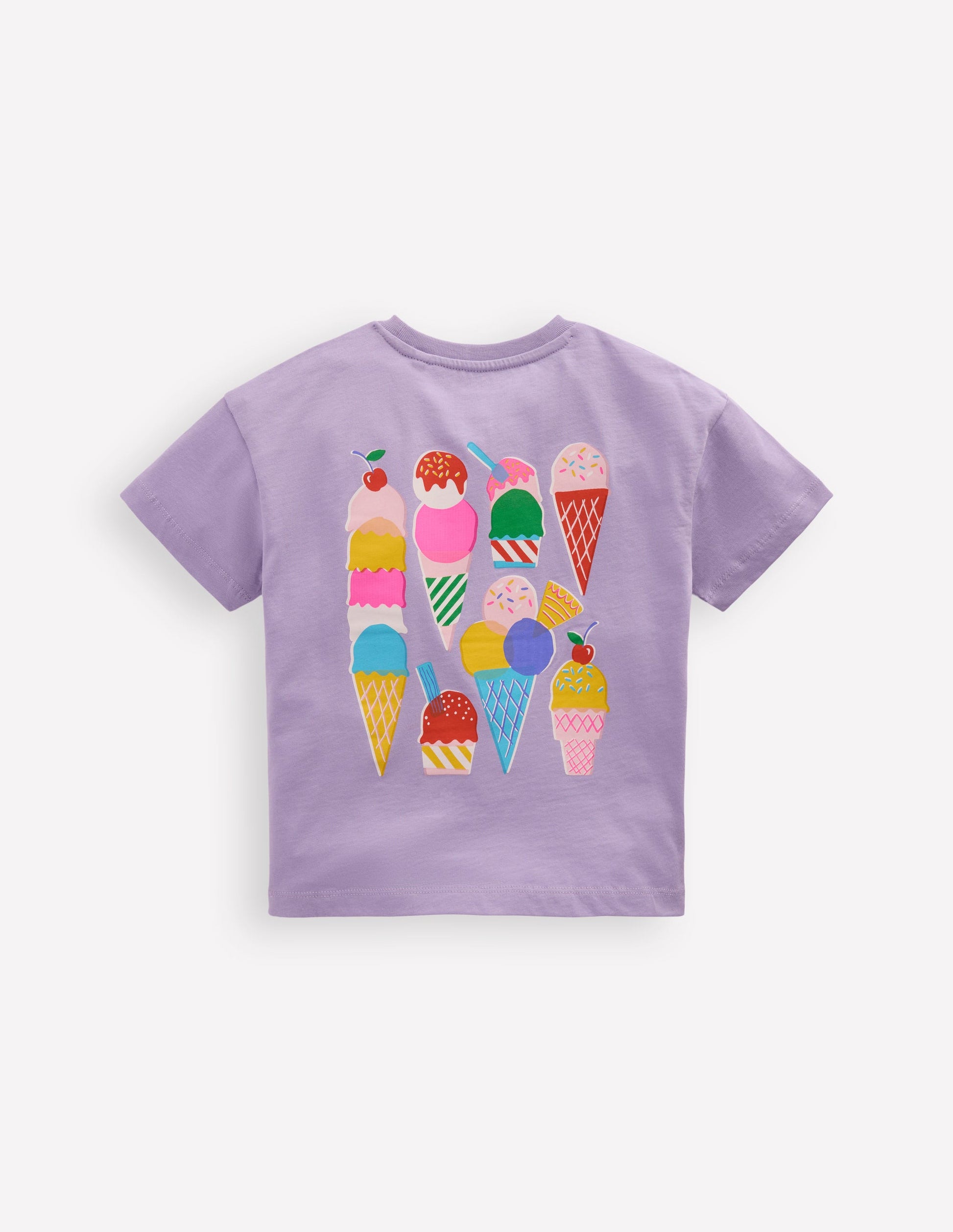 T-Shirt mit Druck-Violett Eiscreme-4