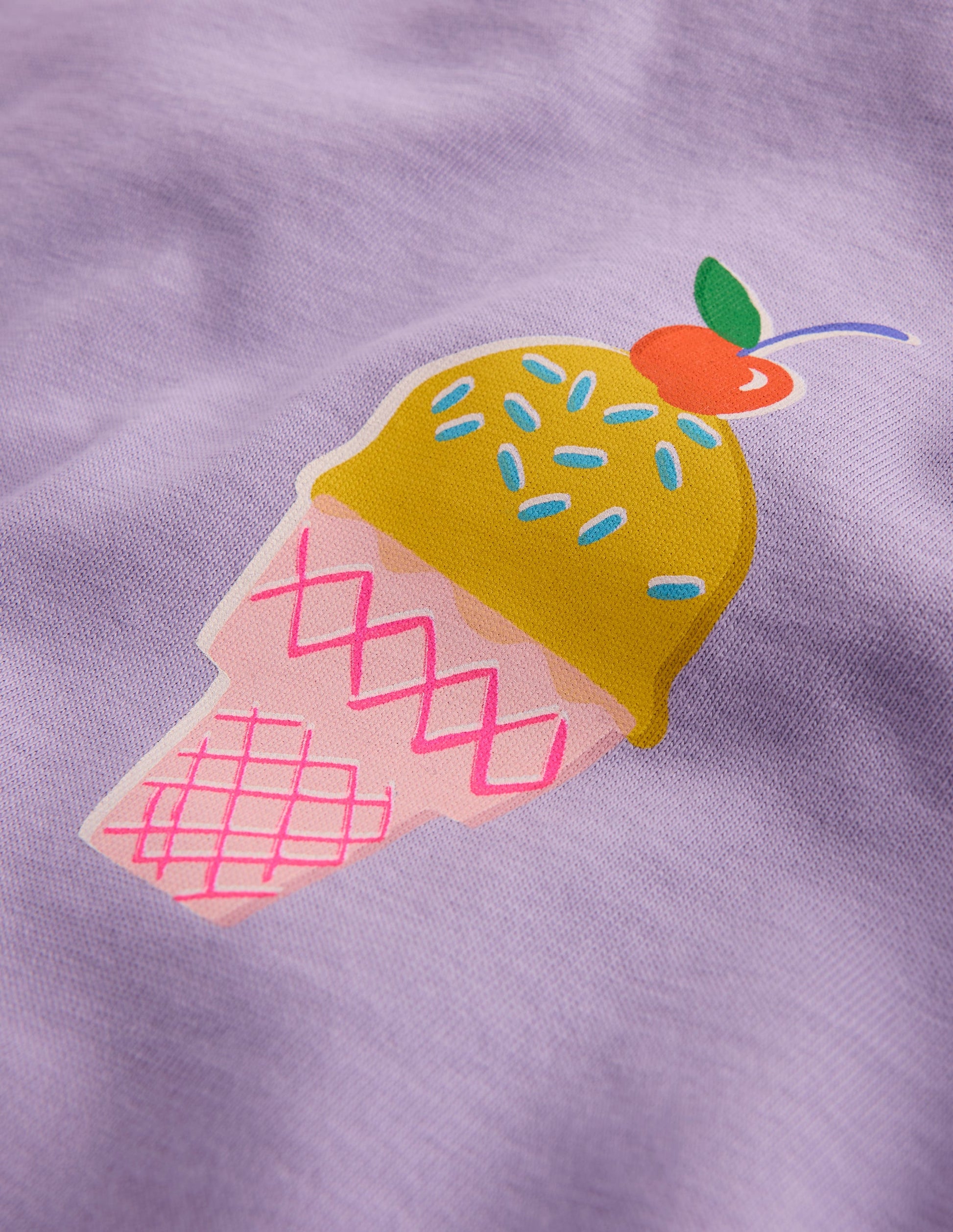 T-Shirt mit Druck-Violett Eiscreme-5