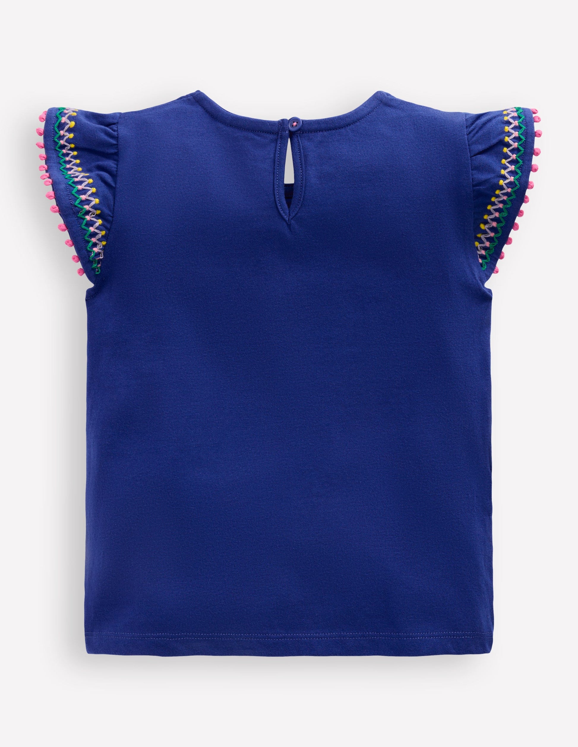 Oberteil mit Flatterärmeln und Besatz-Steuerbordblau-2