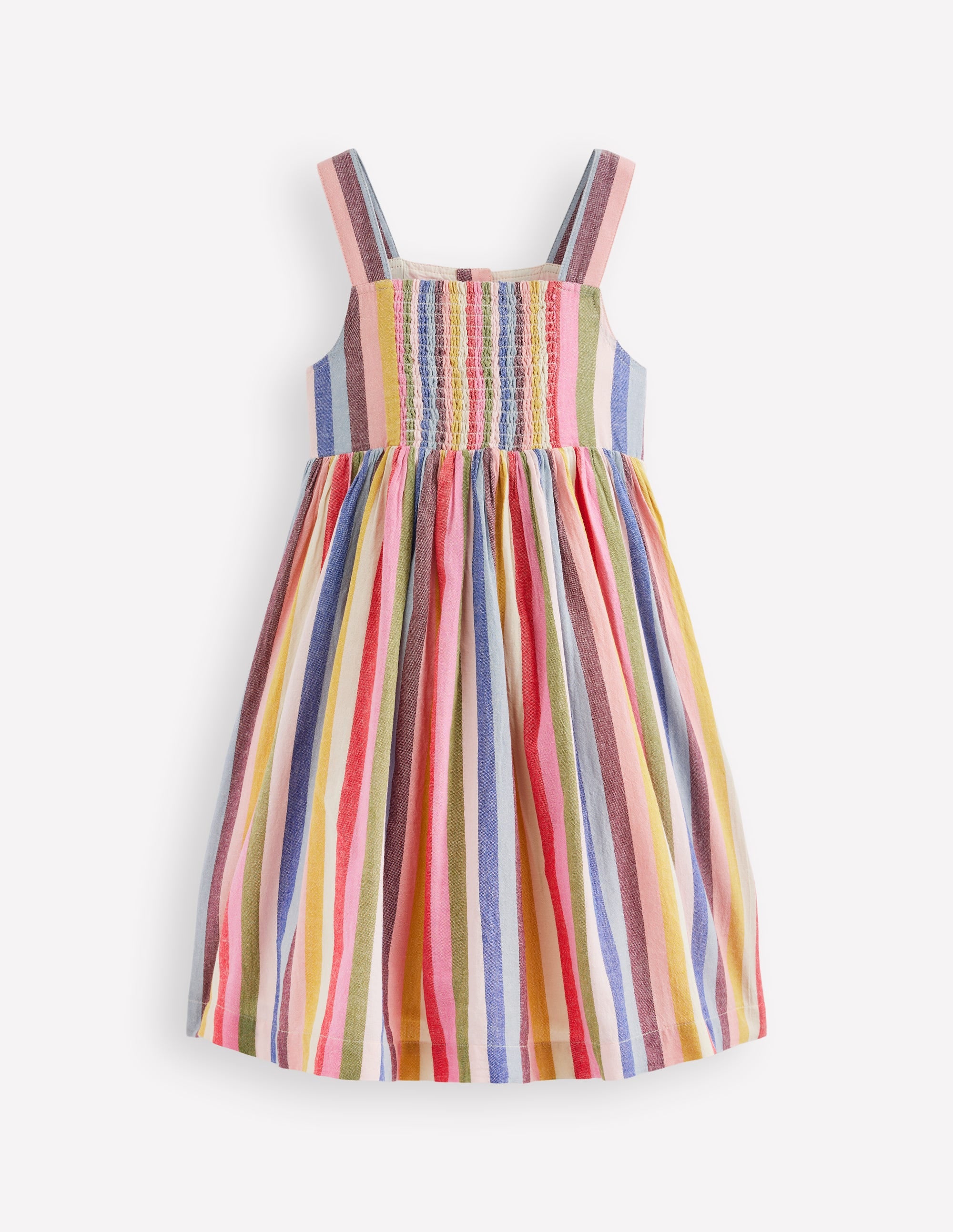 Remy Kleid mit durchgehender Knopfleiste-Rosa/Grün Bunte Streifen - Image 2