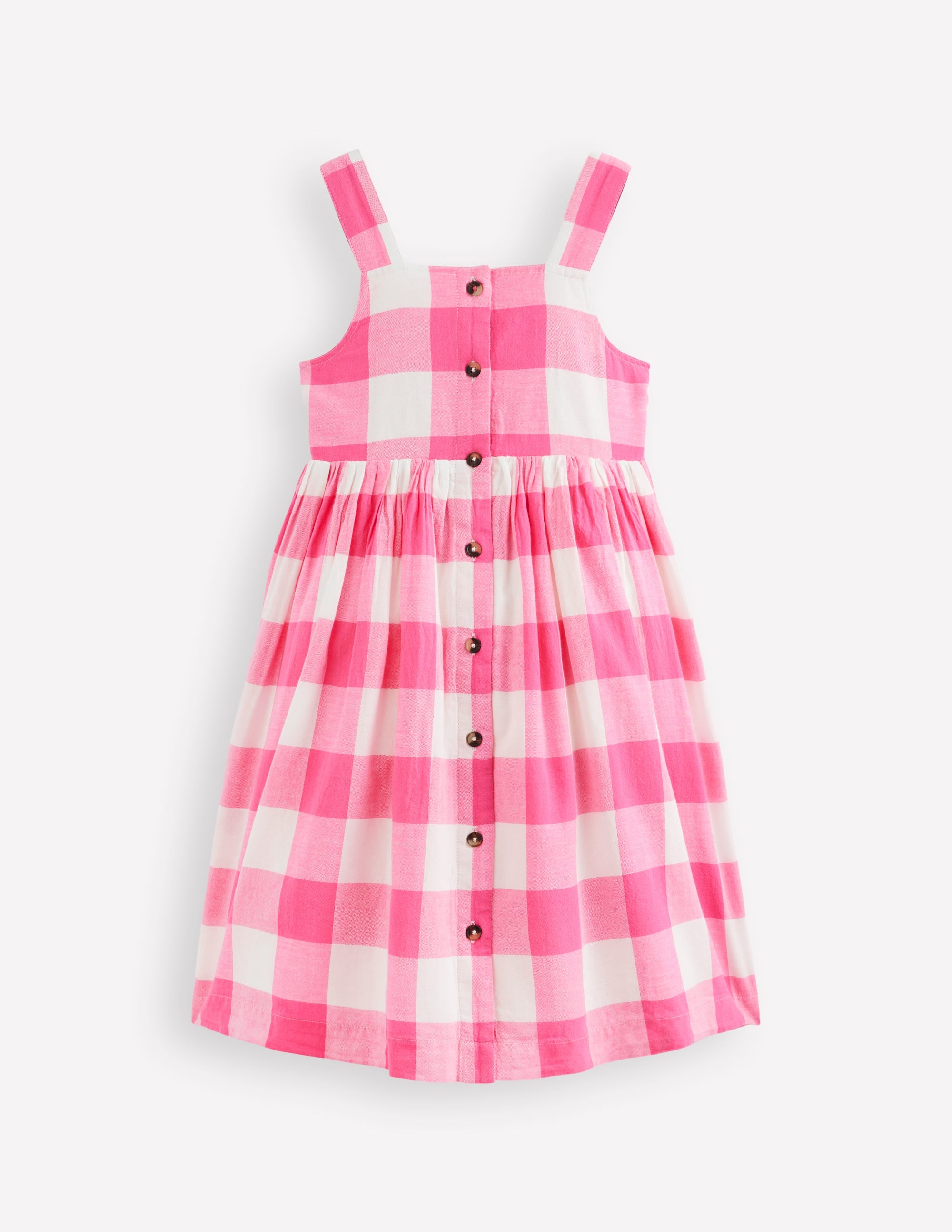 Remy Kleid mit durchgehender Knopfleiste-Kräftiges Rosa Vichykaro - Image 3