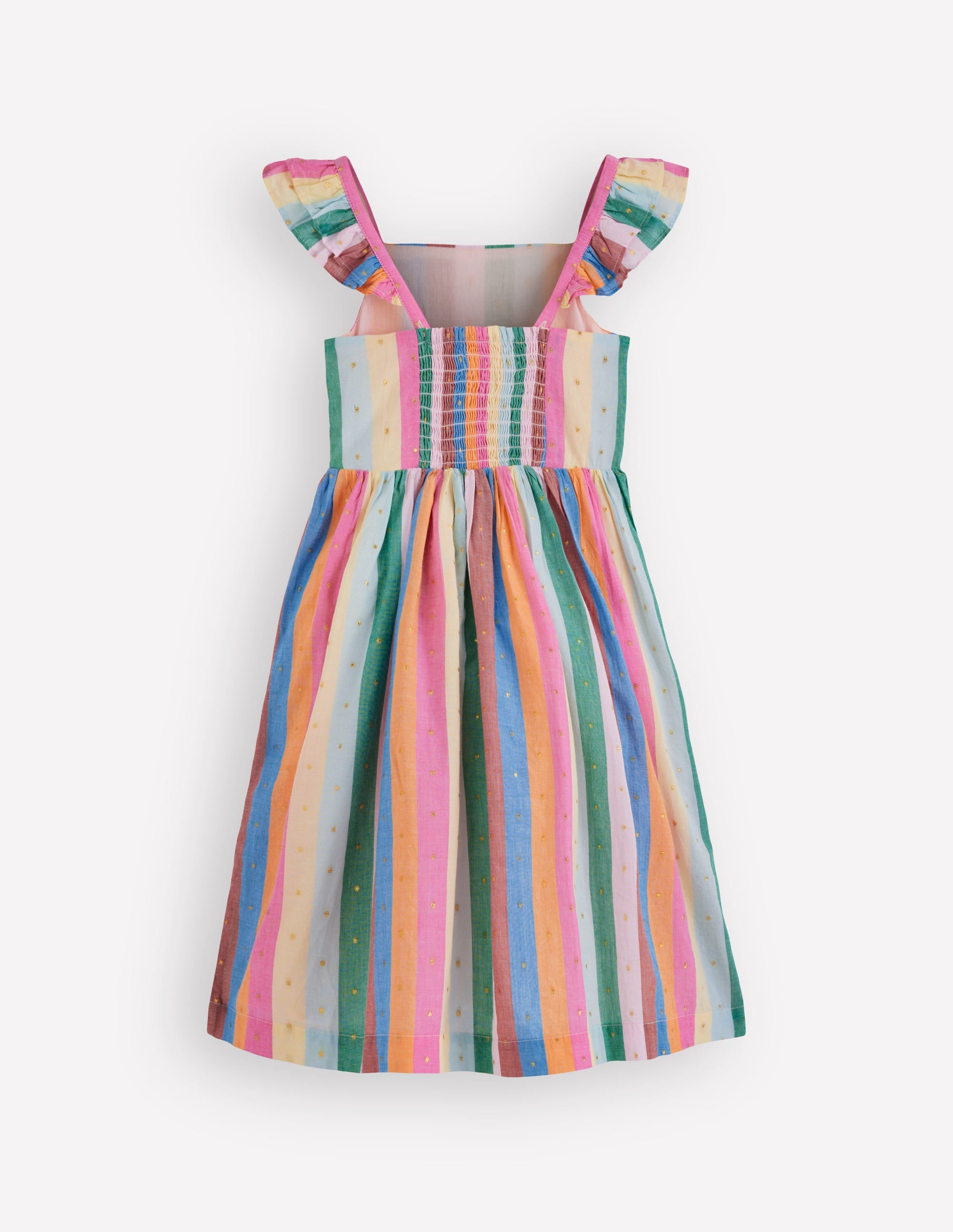 Annalisa Sommerkleid zum Herumwirbeln-Ackerbohnengrün/Pink, Gestreift - Image 2