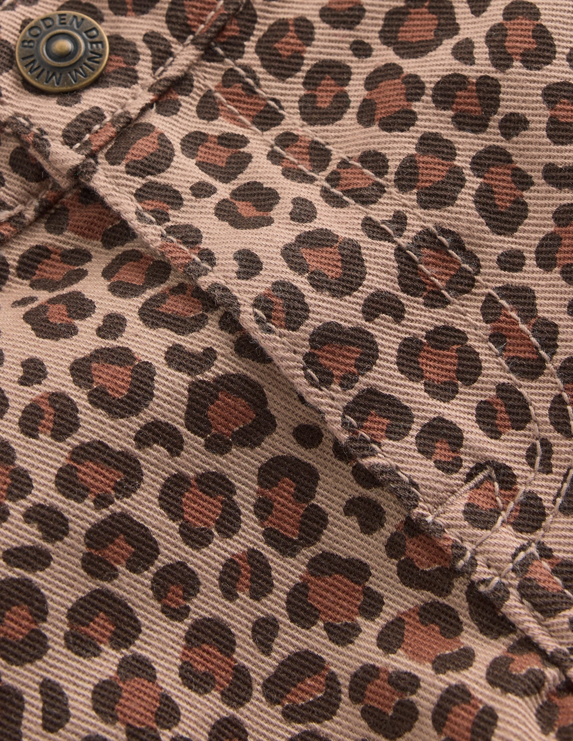 Jeansshorts-Mohair, Leopardenmuster - Image 3