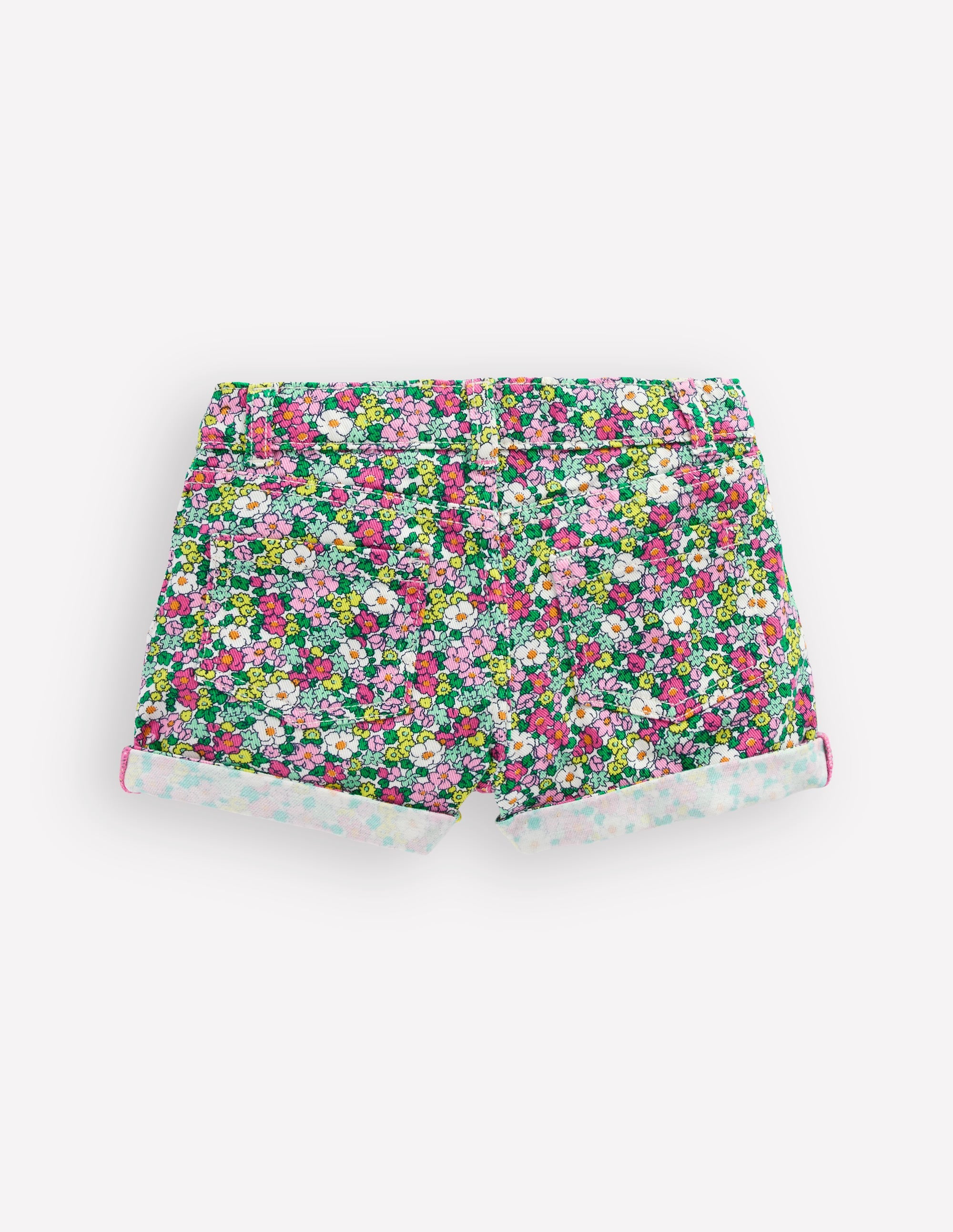 Jeansshorts-Bunt Sommer Blumenbeet - Image 2