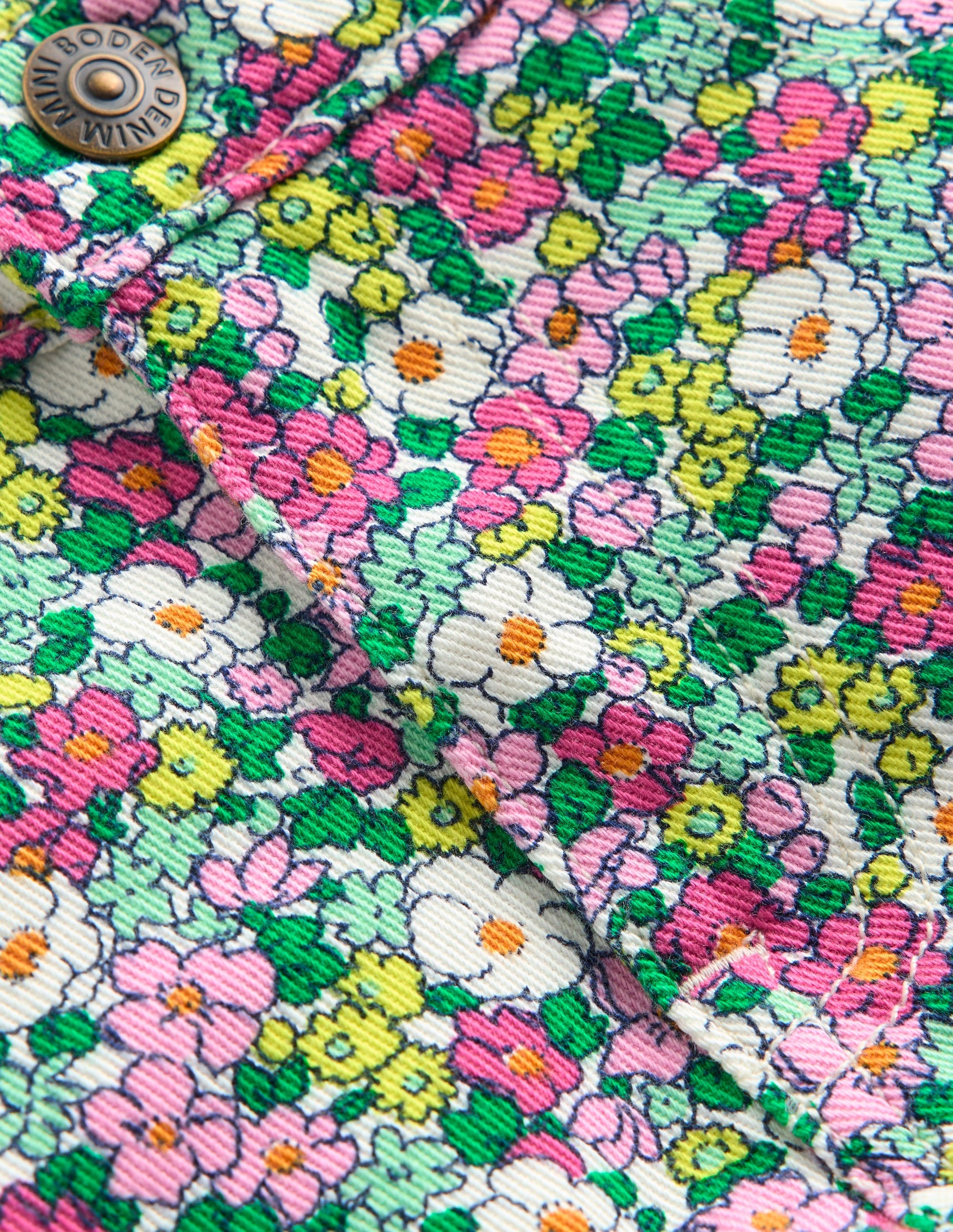 Jeansshorts-Bunt Sommer Blumenbeet-3