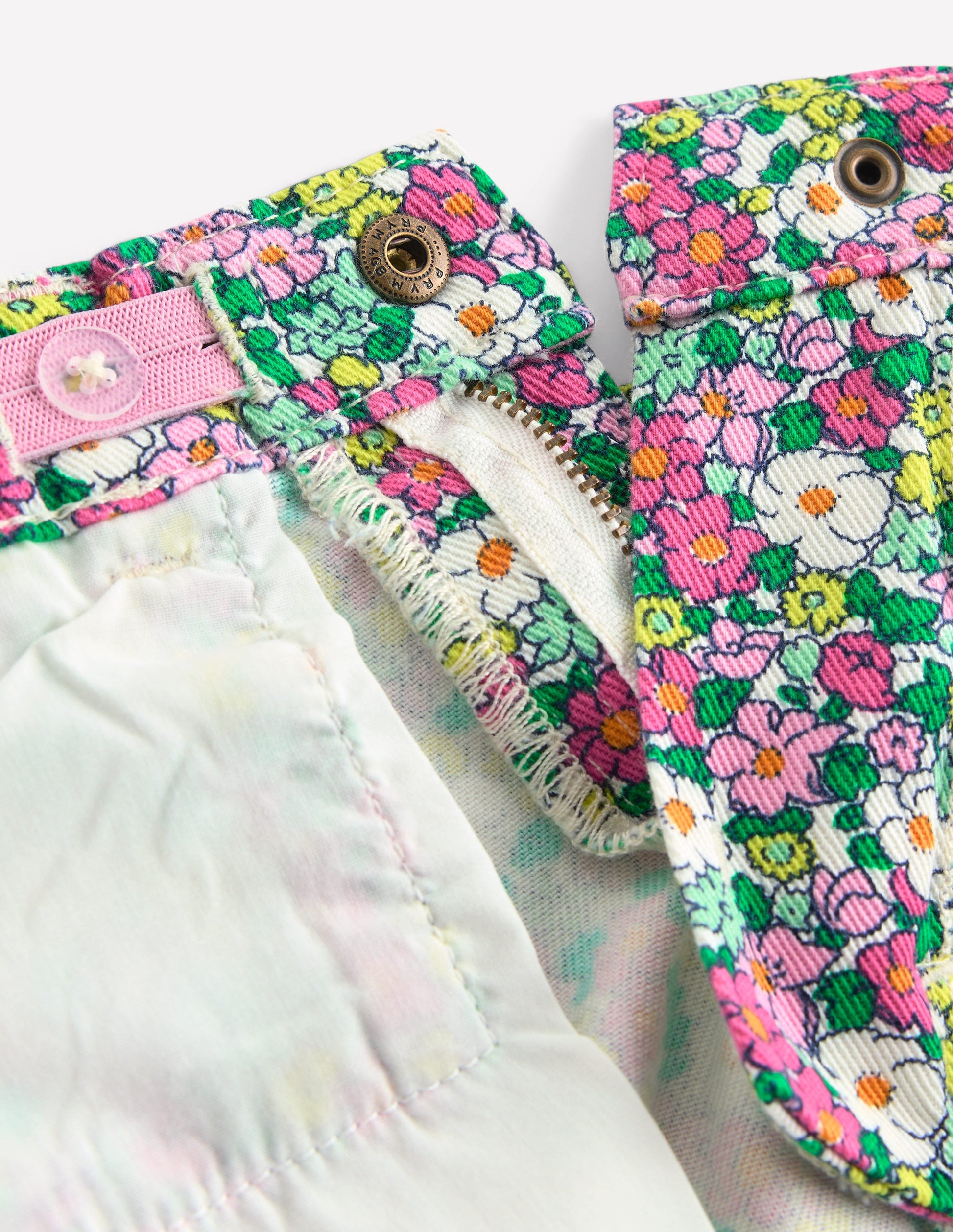 Jeansshorts-Bunt Sommer Blumenbeet-4