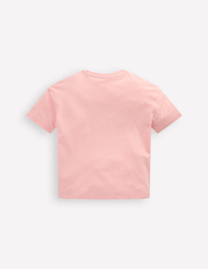 Relaxed Applique T-shirt-Chalk Pink Heart rainbow-2
