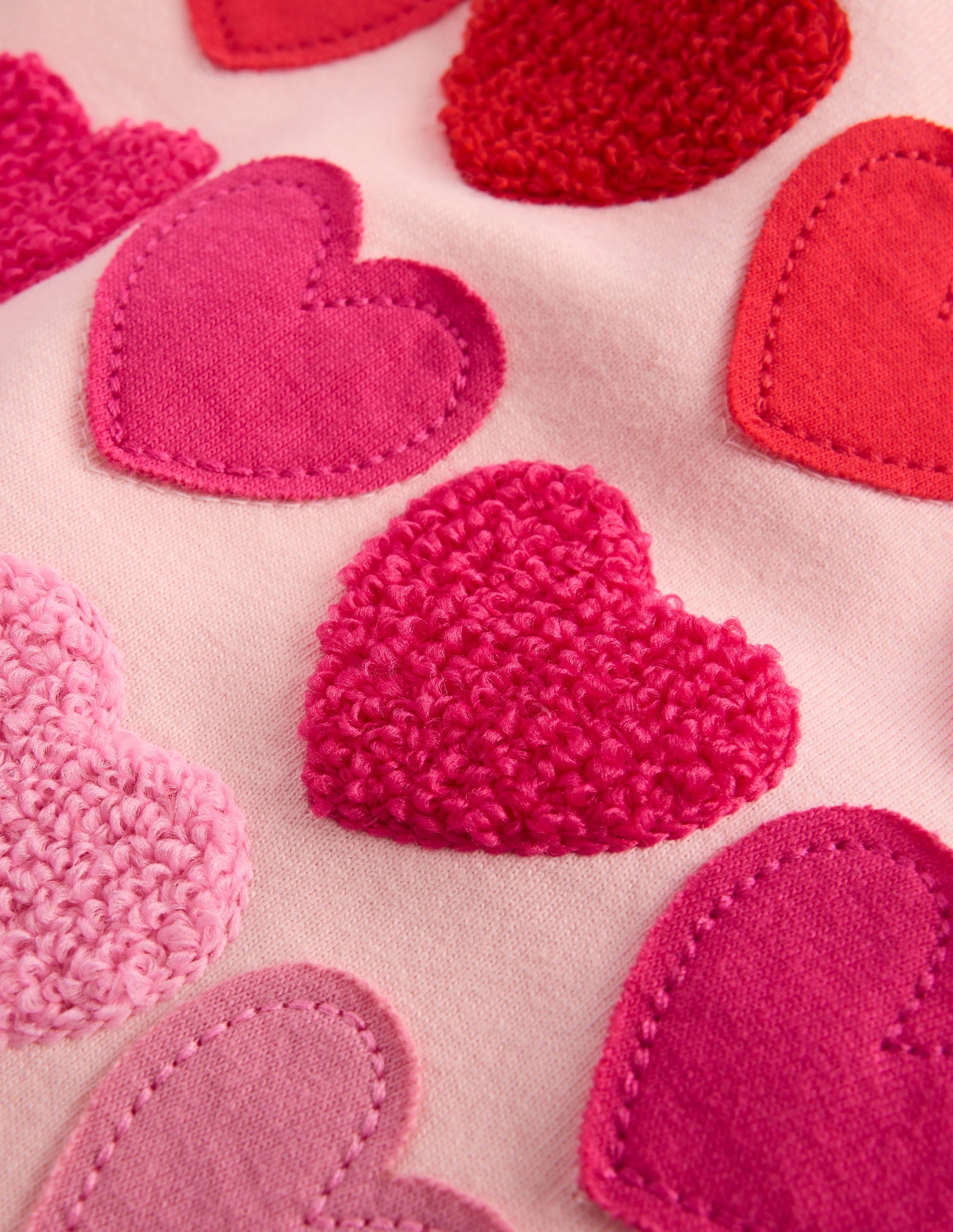 Relaxed Applique T-shirt-Chalk Pink Heart rainbow-3