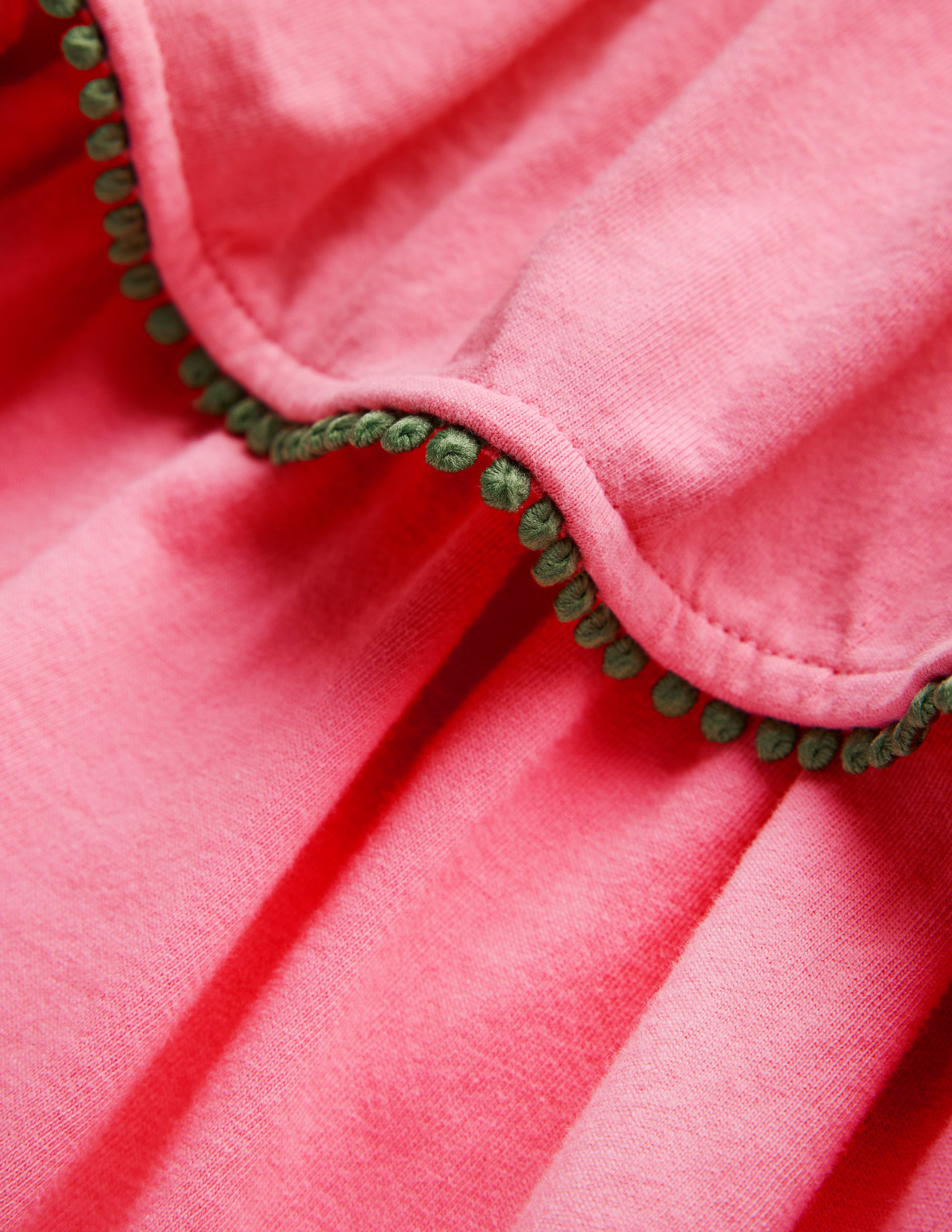 Gestuftes Jersey-Sommerkleid-Kaugummi-Rosa - Image 3